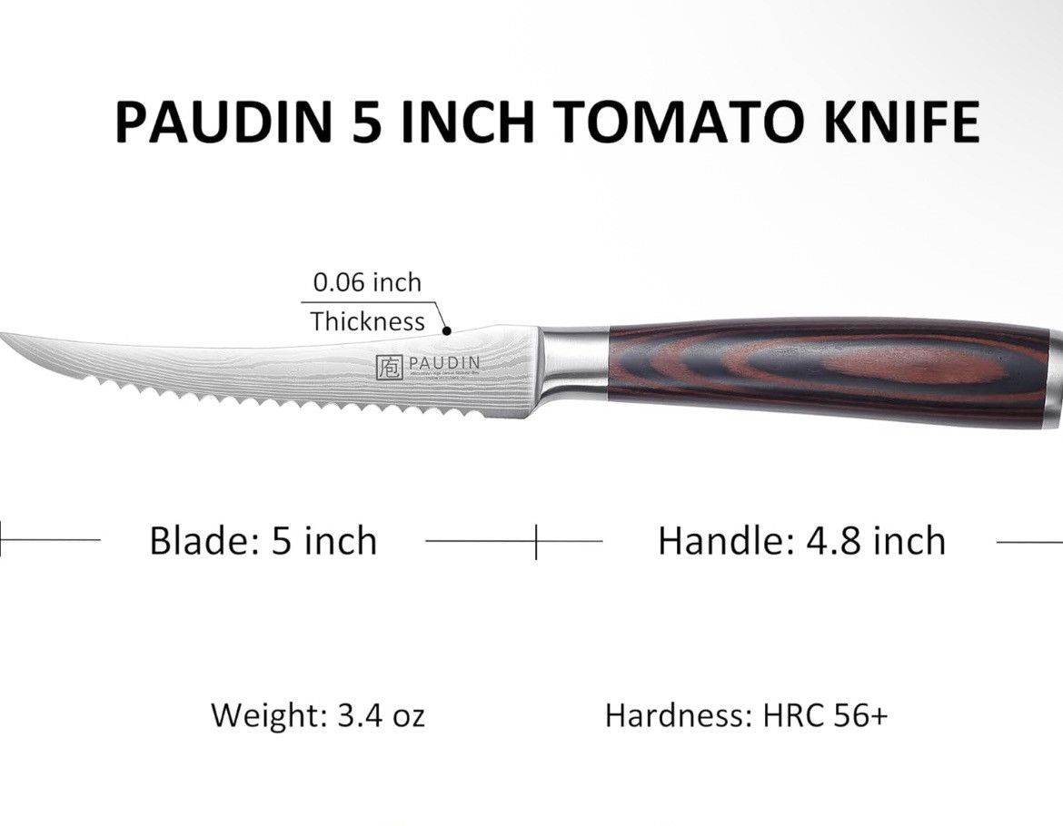 Other Utility Knife 5 Inch Kitchen Knife, Ultra Sharp High Carbon Size ONE SIZE - 3 Thumbnail