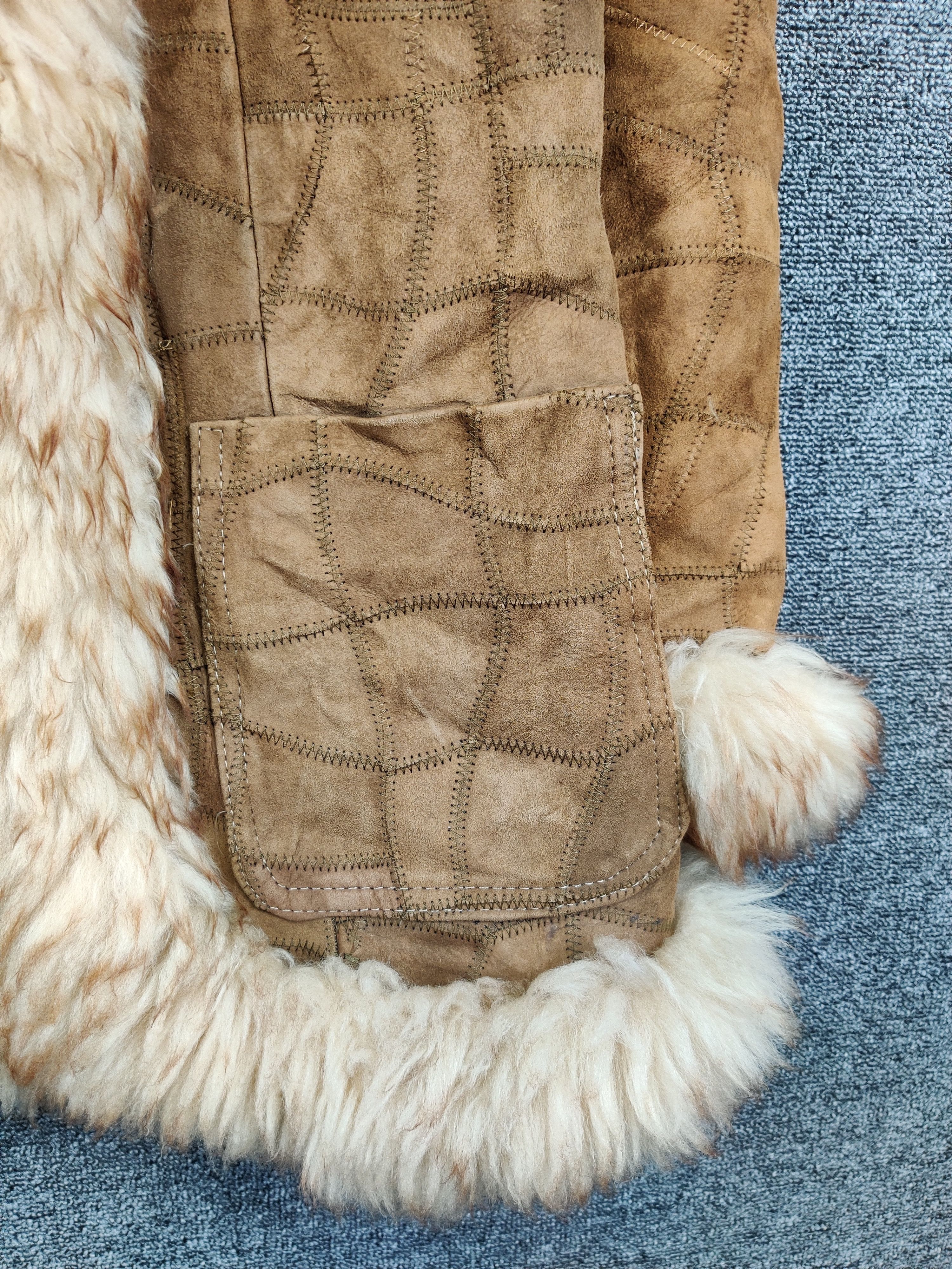 Japanese Brand Vintage Patchwork Mink Fur Blanket Leather Jacket Size US M / EU 48-50 / 2 - 3 Thumbnail