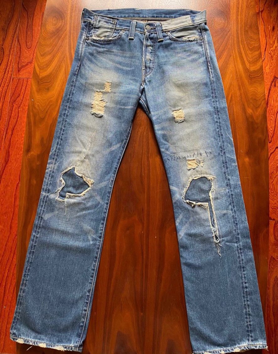 Levi's Vintage Clothing levis vintage clothing distressed jeans size w31 Size US 31 - 1 Thumbnail