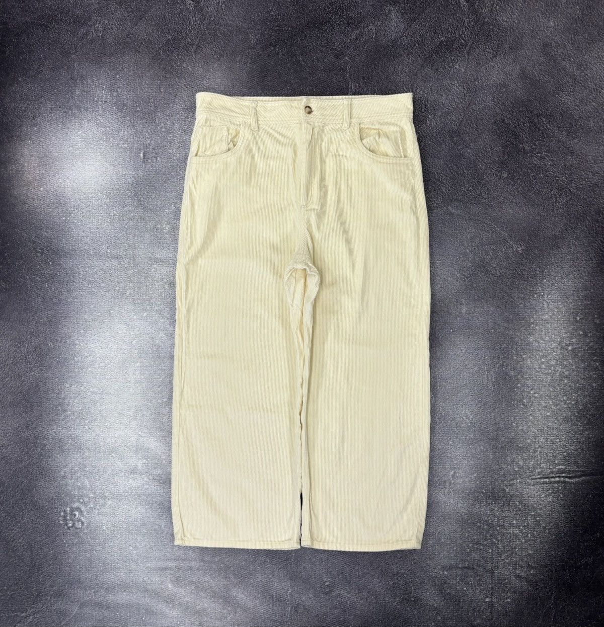Sezane Sezane Women’s Cream Corduroy Velvet Wide Leg Pants Trousers Size 32" / US 10 / IT 46 - 1 Thumbnail