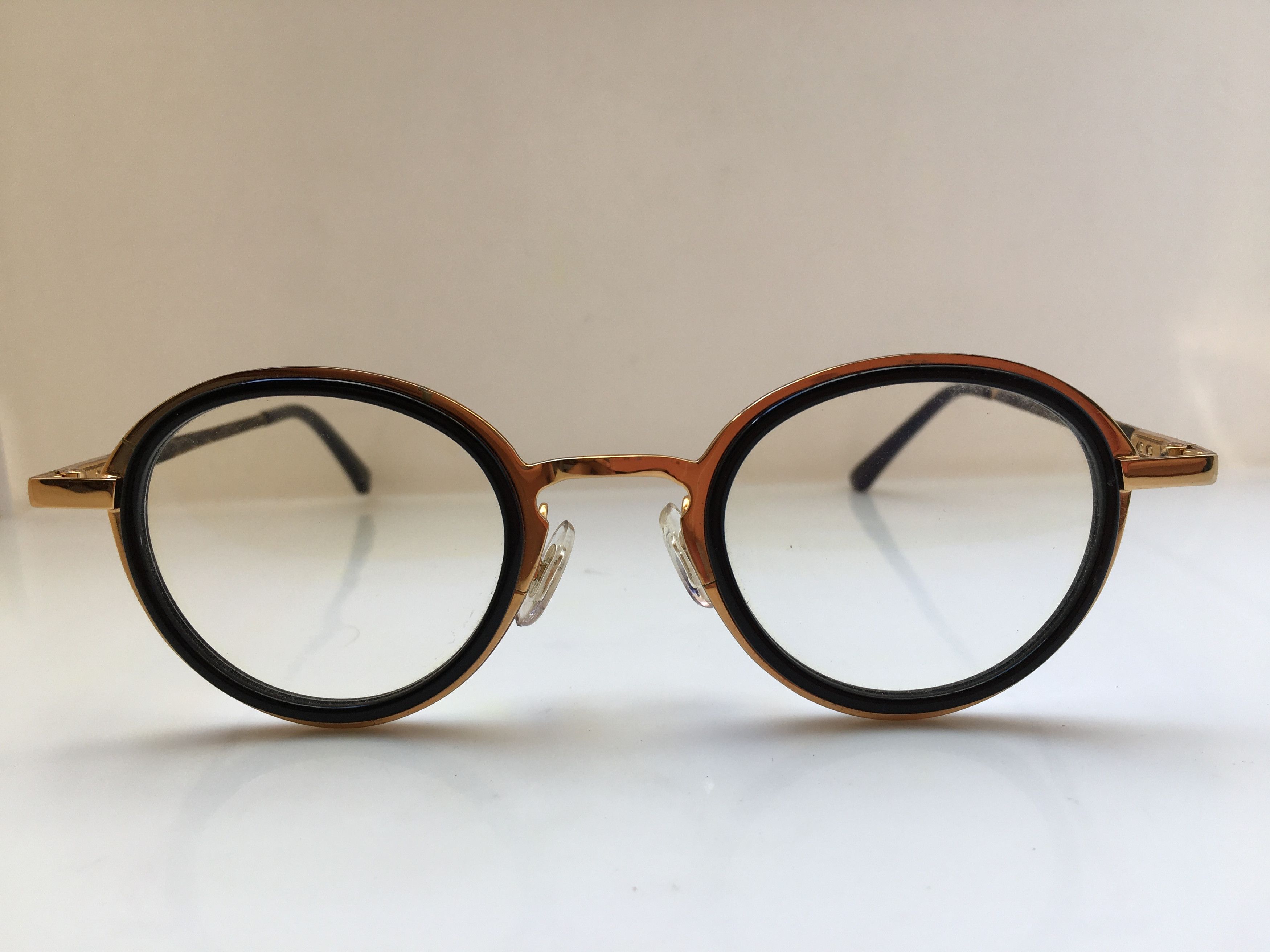 Other Handmade Gold Round Keyhole Bridge Eyeglasses Frame Size ONE SIZE - 1 Thumbnail