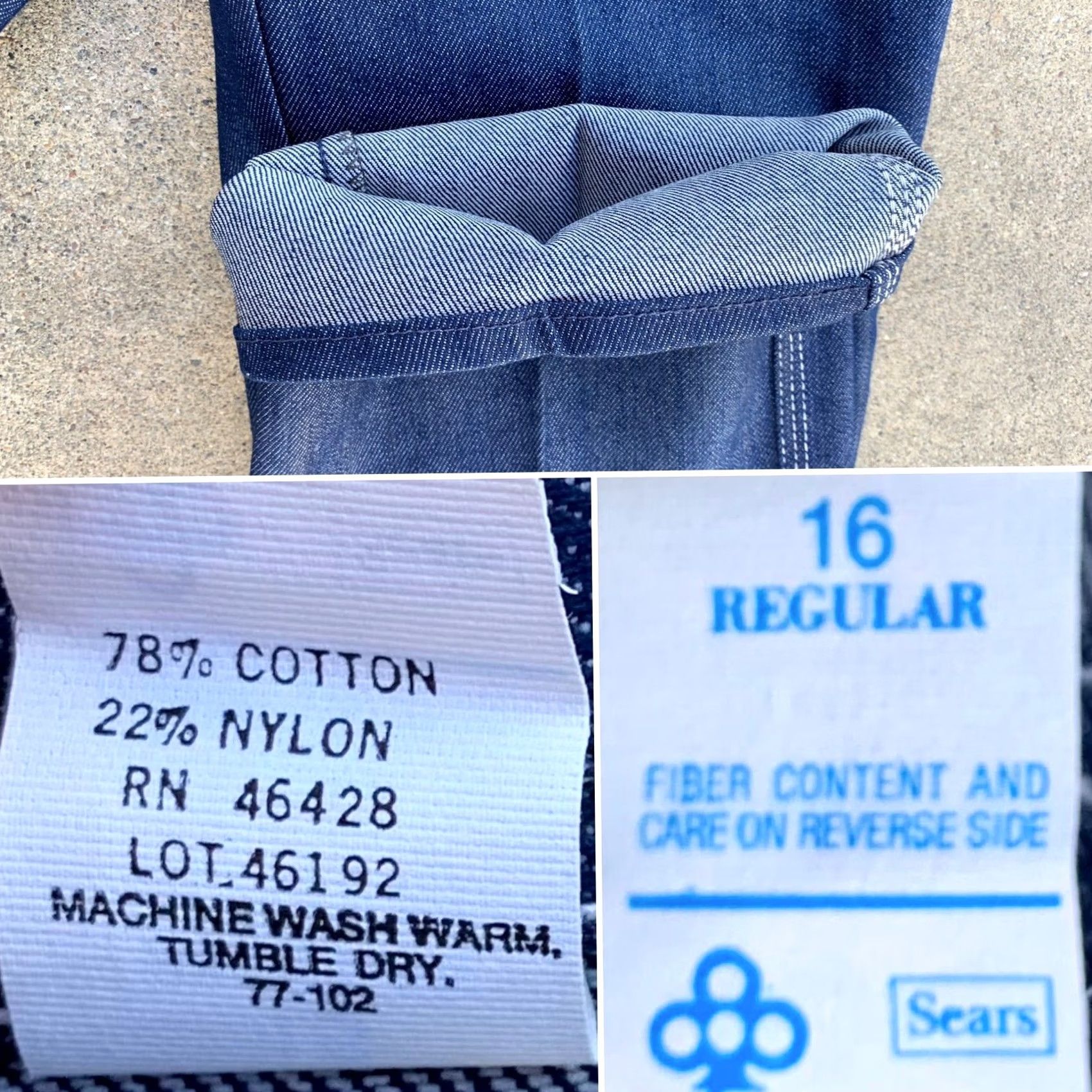 Sears vintage Sears Roebuck and Co jeans size 16 29” waist blue rockabilly 1970s 1980s Mens Size 38" / US 16 / IT 52 - 6 Thumbnail
