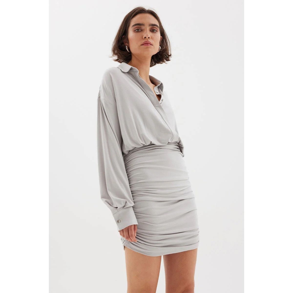 REVOLVE $160 New Sovere Entity Mini Dress - Dove Grey - Small Size S / US 4 / IT 40 - 2 Thumbnail