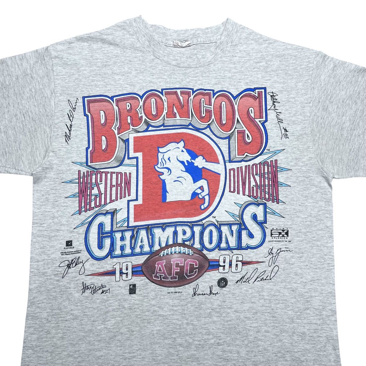 NFL × Vintage Vintage 1996 NFL Denver Broncos Champions Spell Out 3D Tee Size US L / EU 52-54 / 3 - 5 Thumbnail