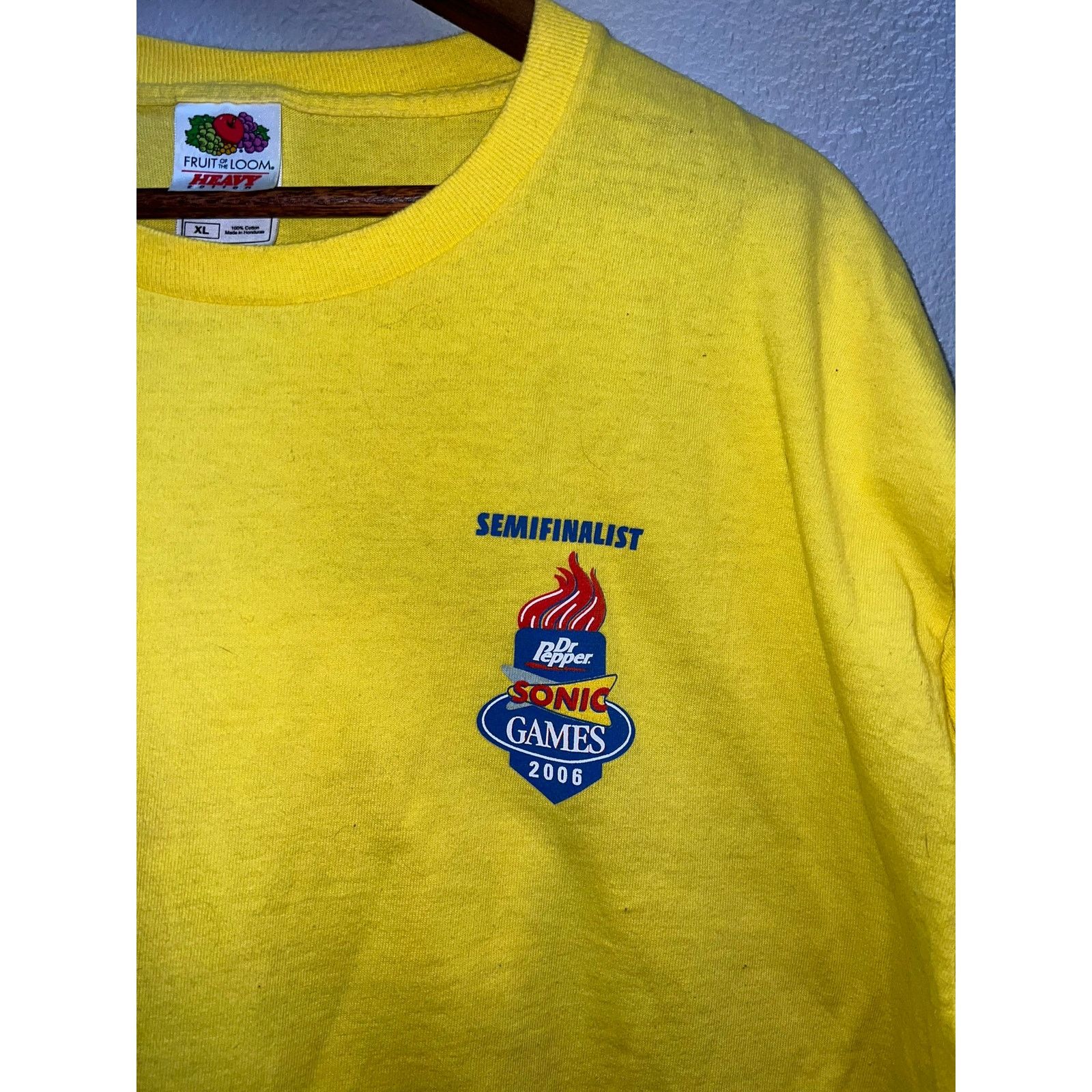 Fruit Of The Loom Dr Pepper Shirt Sonic Games Yellow Semifinalist Graphic XL Size US XL / EU 56 / 4 - 3 Thumbnail