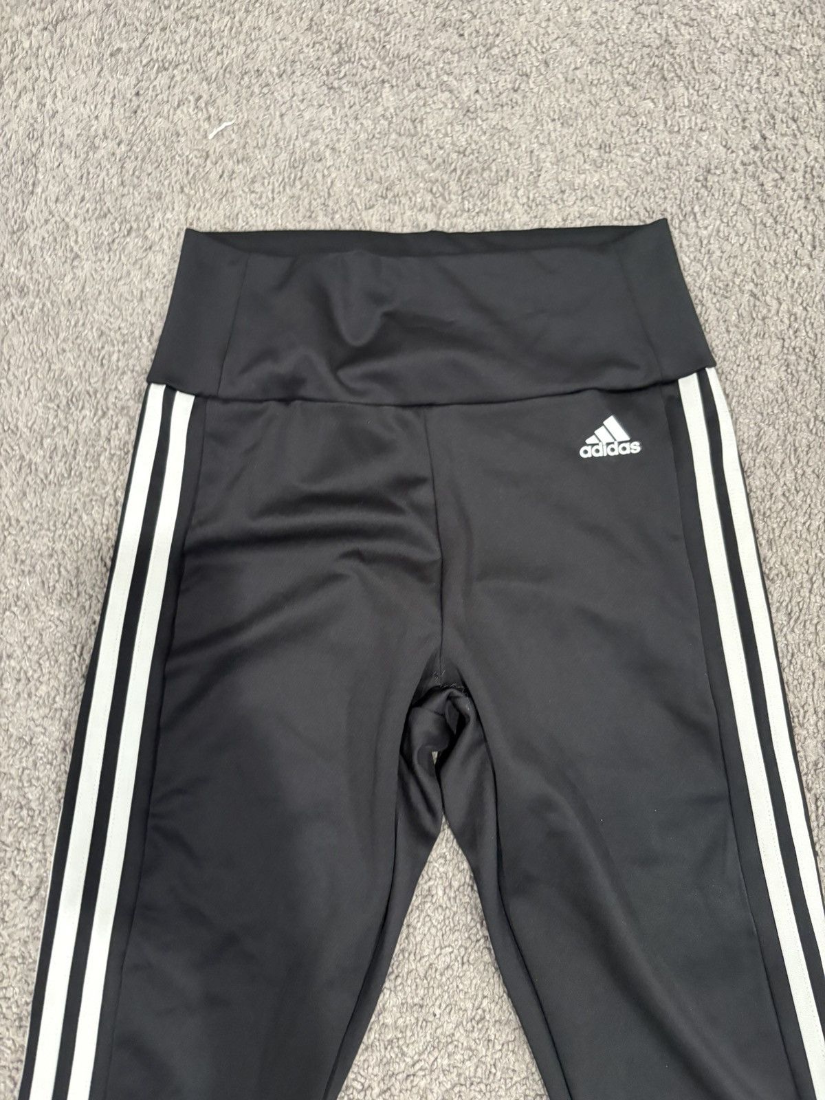 Adidas Adidas Black & white leggings W/ Signature stripes Size 27" / US 4 / IT 40 - 2 Thumbnail
