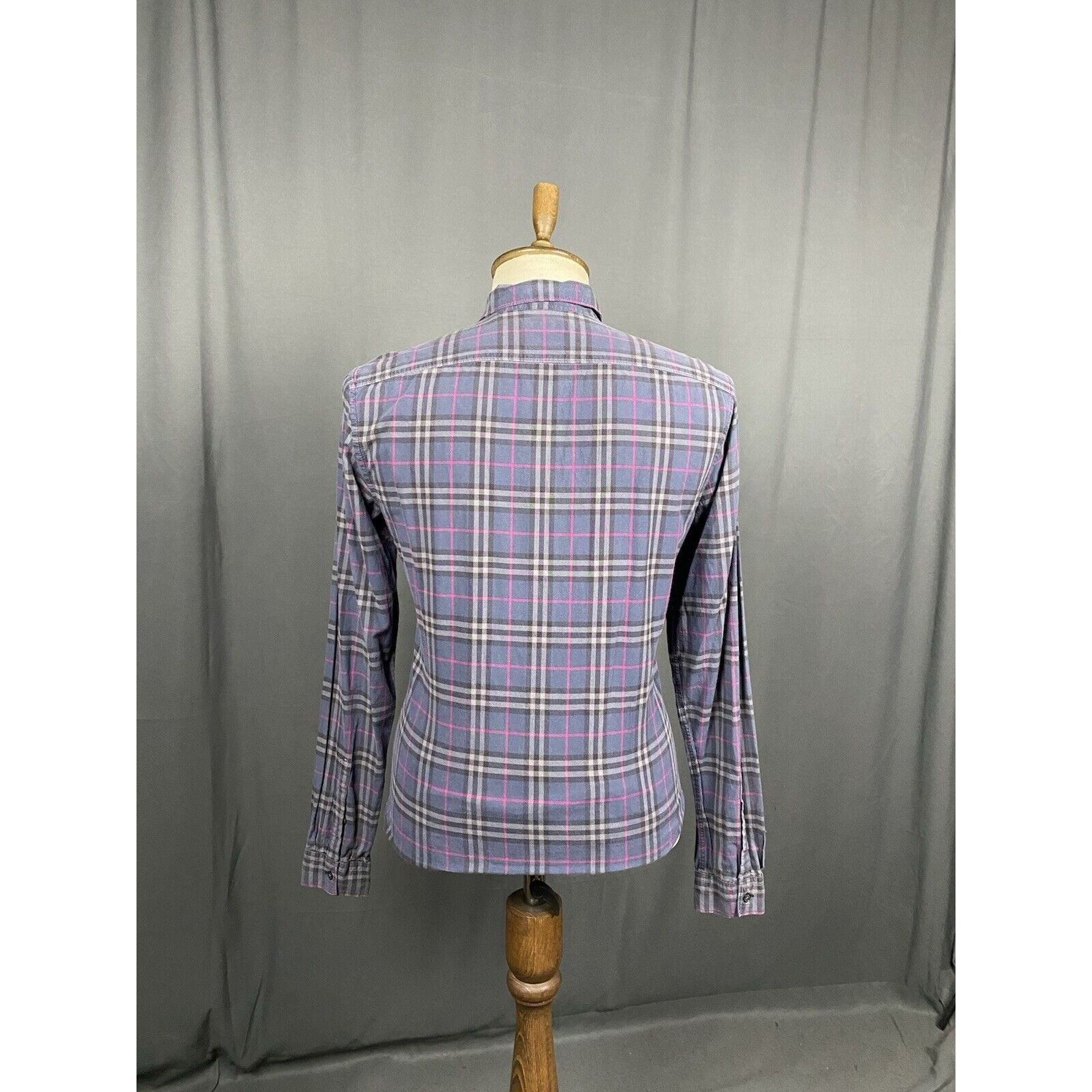 Burberry Burberry Nova Check Men's Blue Purple Checked Longsleeve Shi Size US S / EU 44-46 / 1 - 7 Thumbnail