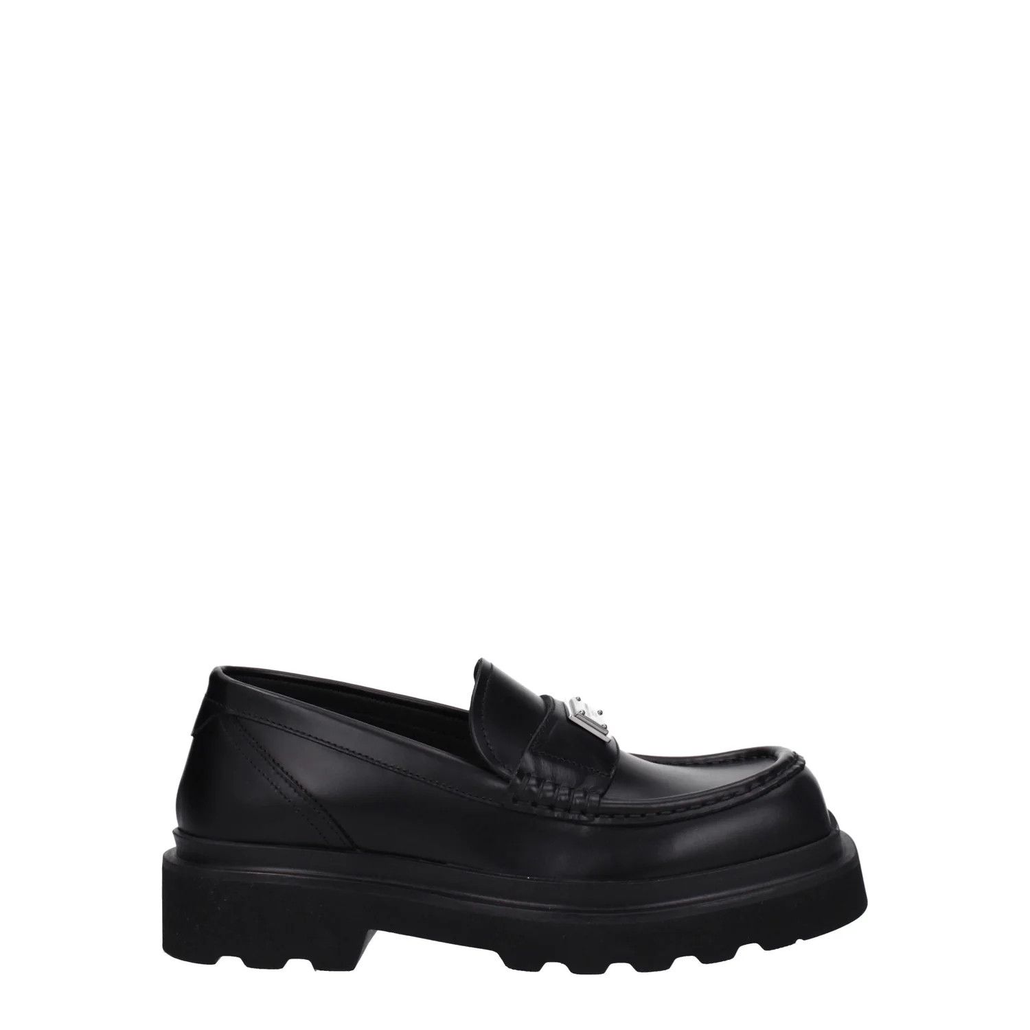 Dolce & Gabbana ob1o1e1124 Leather Loafers in Black Size US 6 / IT 36 - 1 Thumbnail