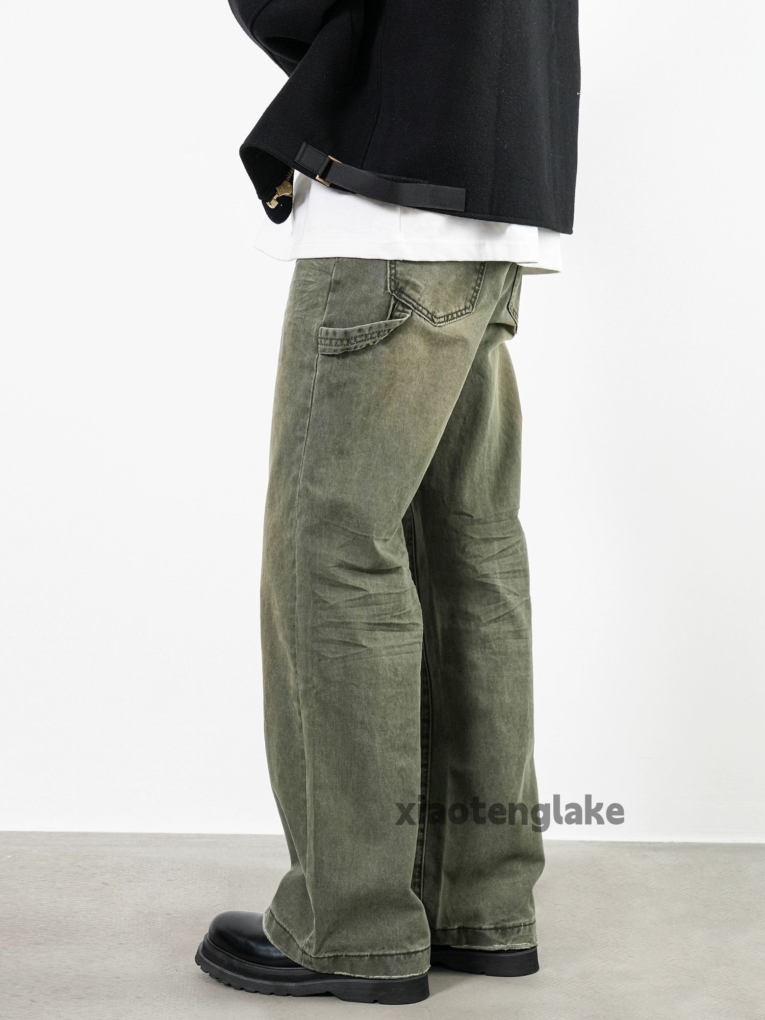 Jean × Vintage washed faded skate hiphop loose baggy carpenter jeans Size US 32 / EU 48 - 4 Thumbnail