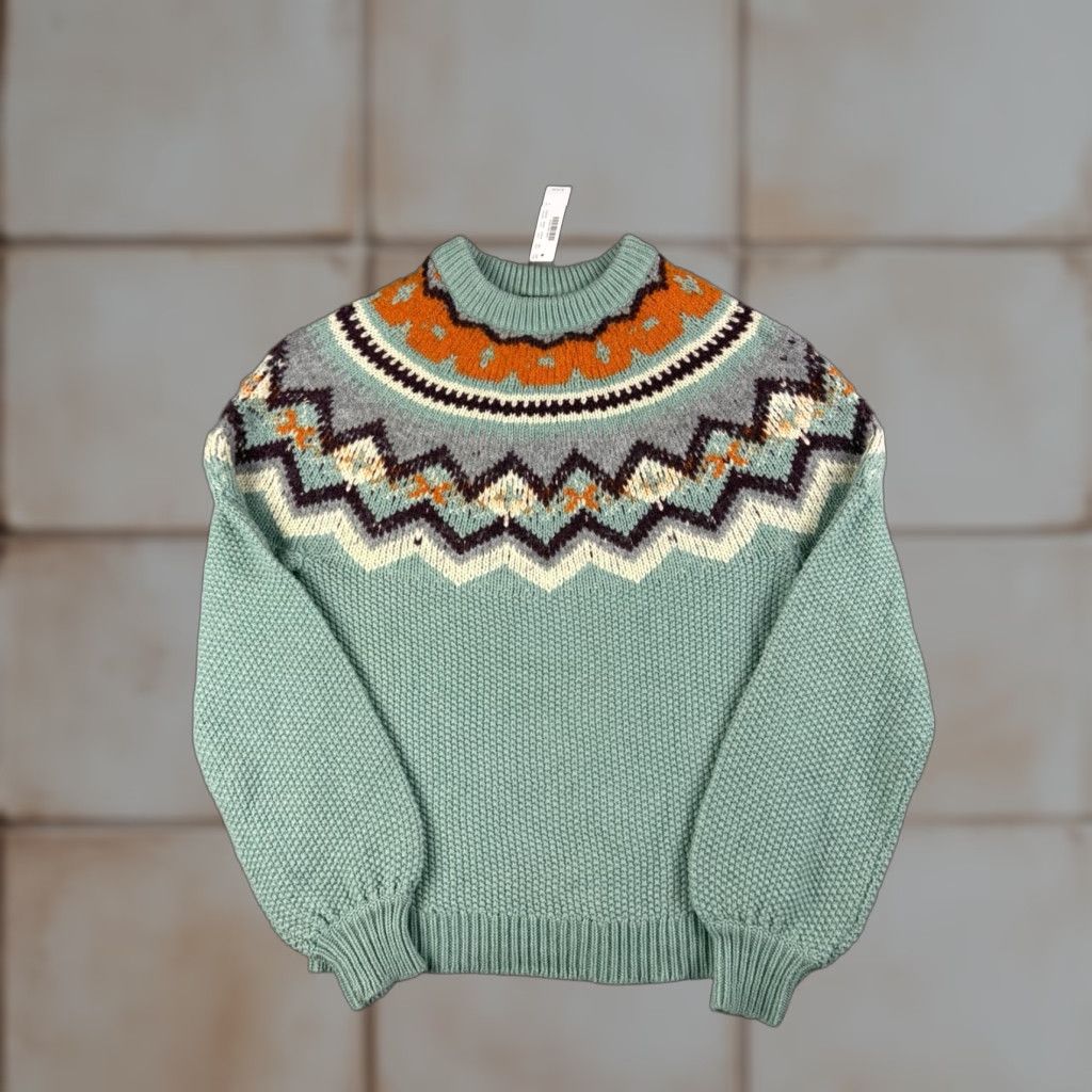 J.Crew J. Crew Sweater Women’s S Multicolor Wool Blend Fair Isle Crew Neck Long Sleeve Pullover Lightweight Size S / US 4 / IT 40 - 1 Thumbnail