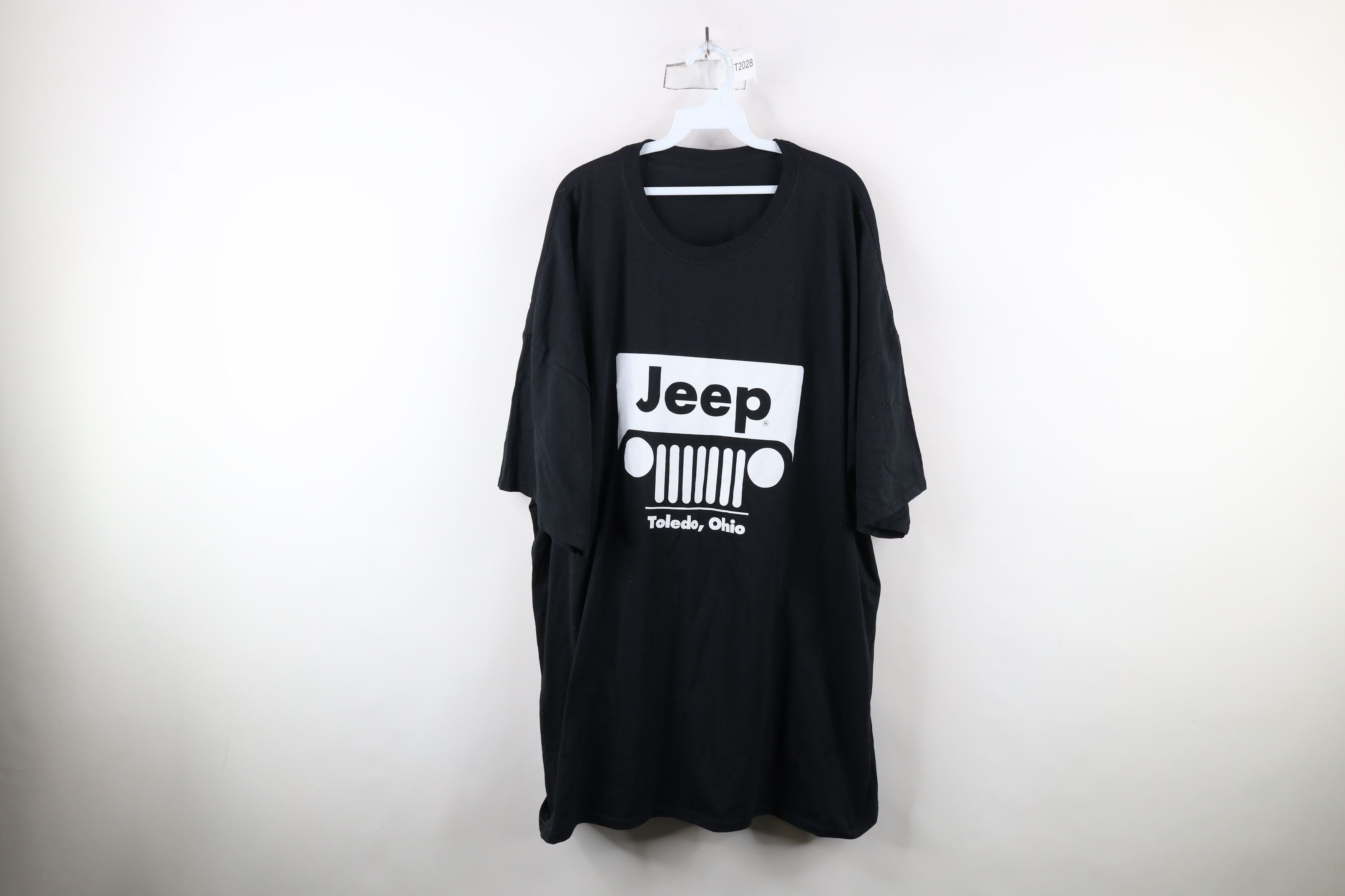 Vintage Vintage 90s Jeep Motors Spell Out Toledo Ohio T-Shirt Black Size US XXL / EU 58 / 5 - 1 Thumbnail