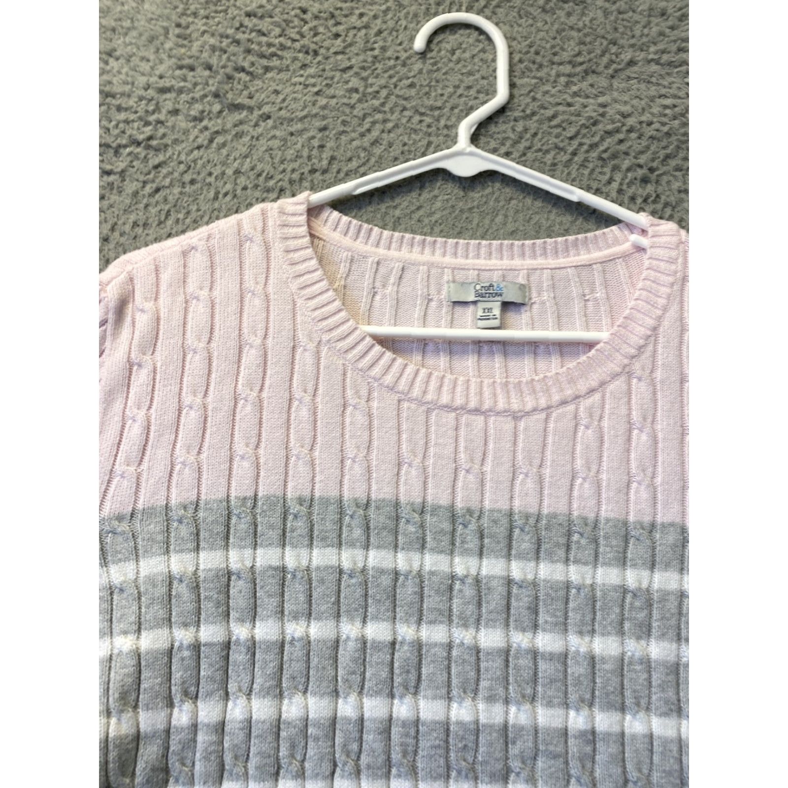 Barrow Croft & Barrow Women's Pullover Sweater 2XL Multicolor Long Sleeve Cotton Classic Size XXL / US 16-18 / IT 52-54 - 2 Thumbnail