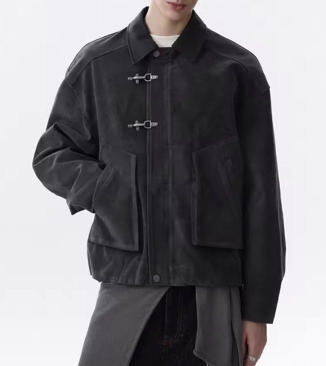 Japanese Brand Toggle Button Collar Pu Leather Jacket Size US L / EU 52-54 / 3 - 4 Thumbnail