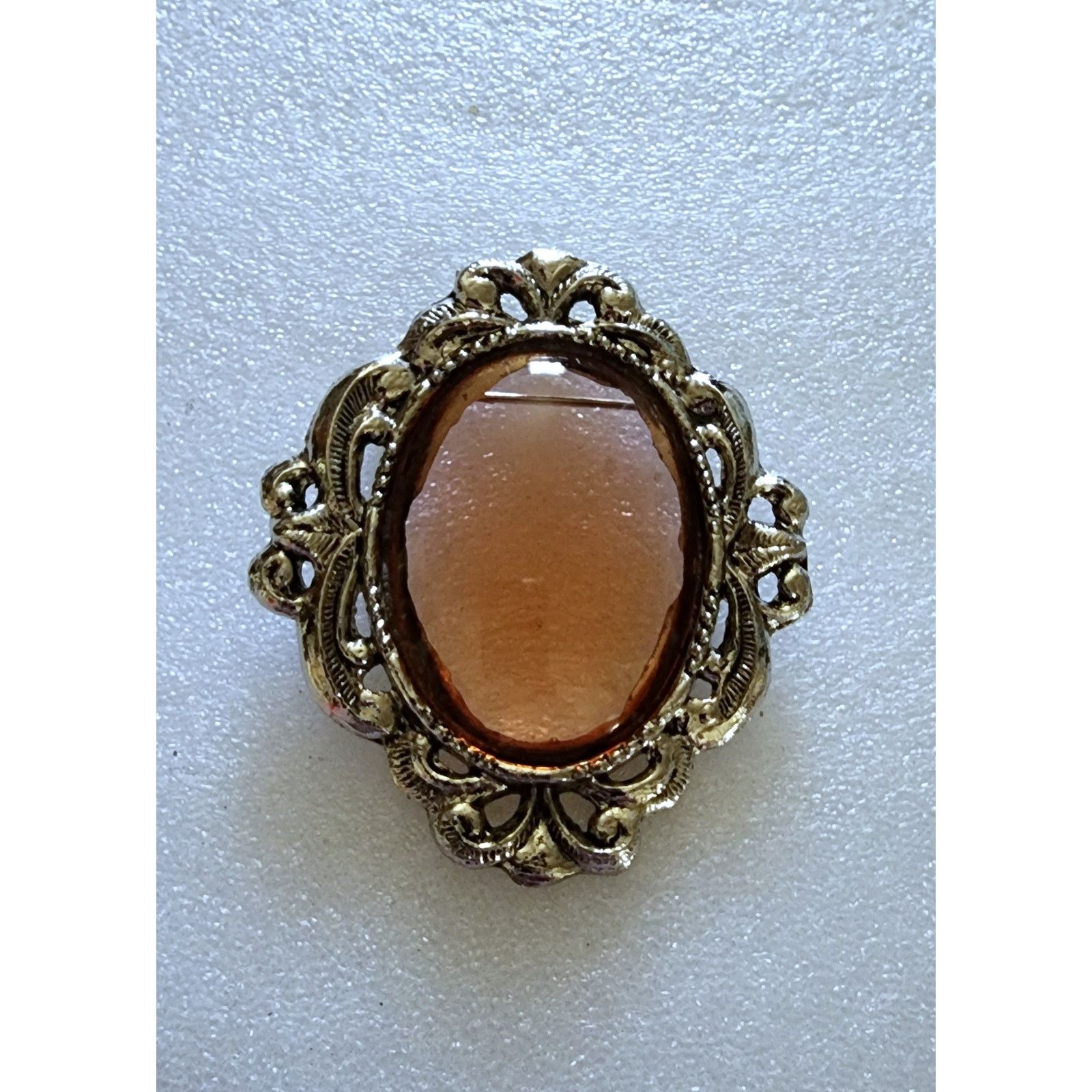 Nordstrom Vintage Metal Brooch w/ Pink Brooch Victorian Jewelry Size ONE SIZE - 1 Thumbnail