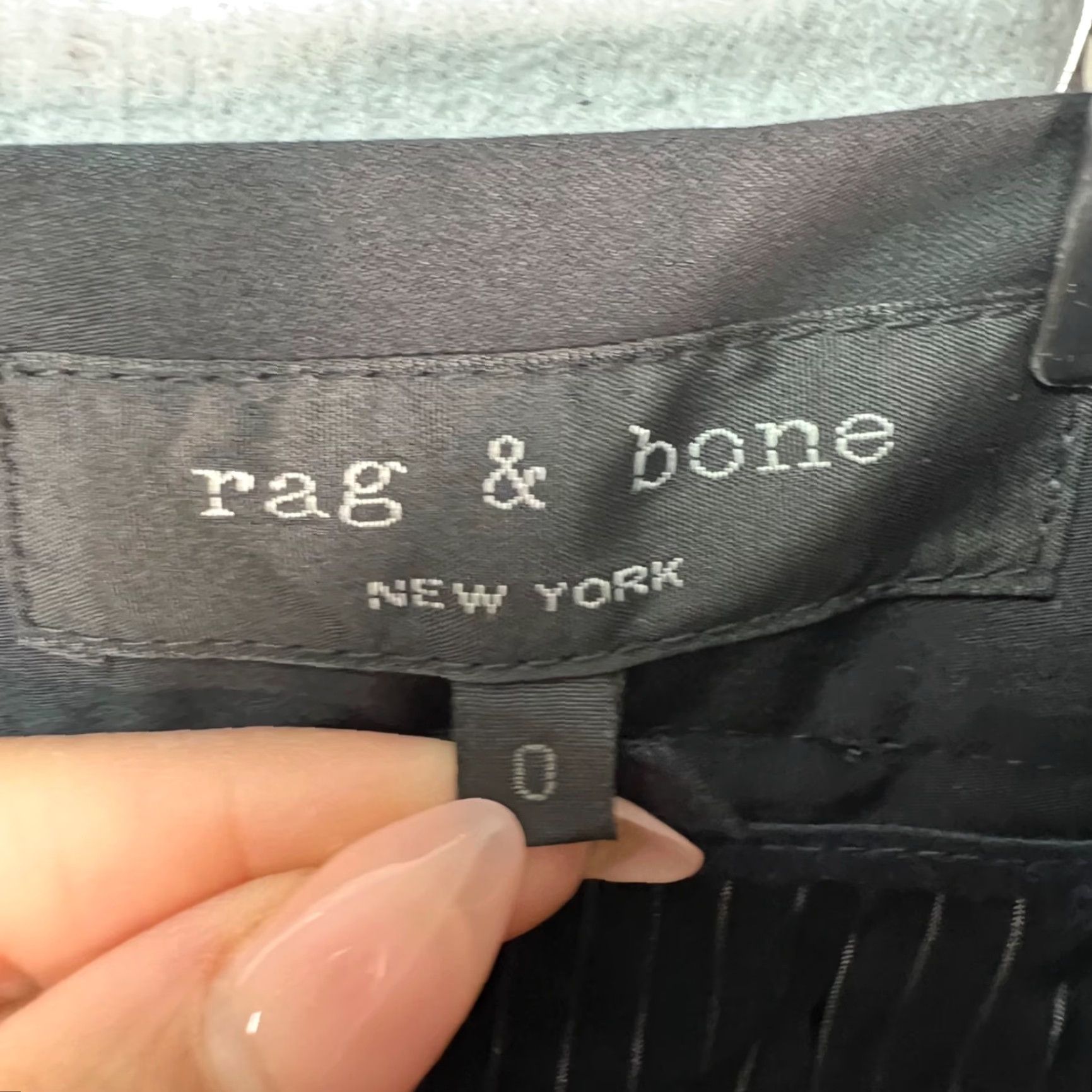 Rag & Bone rag & bone Womens Pants Chino Slim Cotton-Blend Blue Size 0 Flat Front Zip 26 In Inseam Size 25" / US 0 / IT 36 - 3 Thumbnail