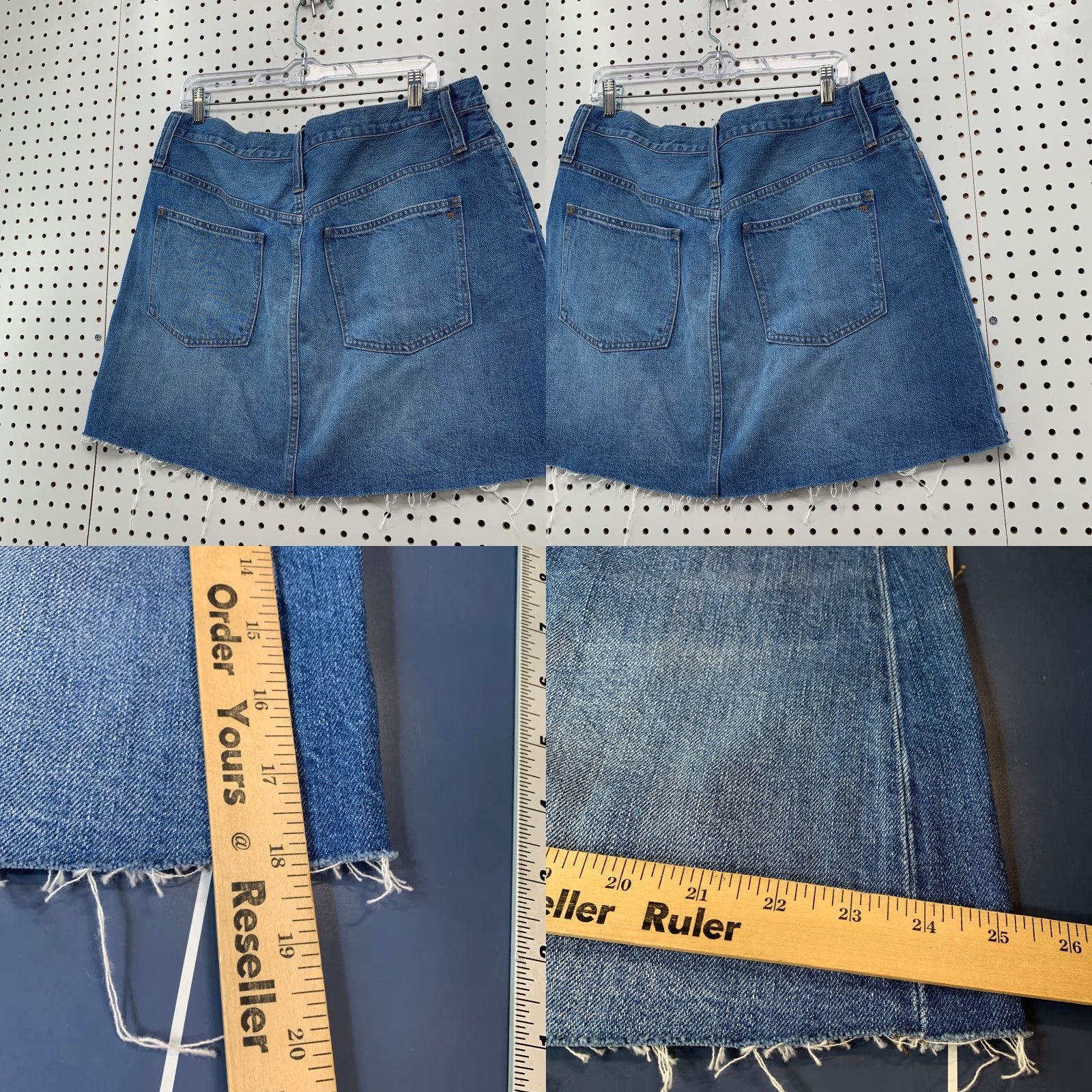 Madewell Madewell Denim A-Line Mini Skirt Womens 33 Blue Casual Rigid Denim NWT Size 24" / US 00 / IT 34 - 8 Thumbnail