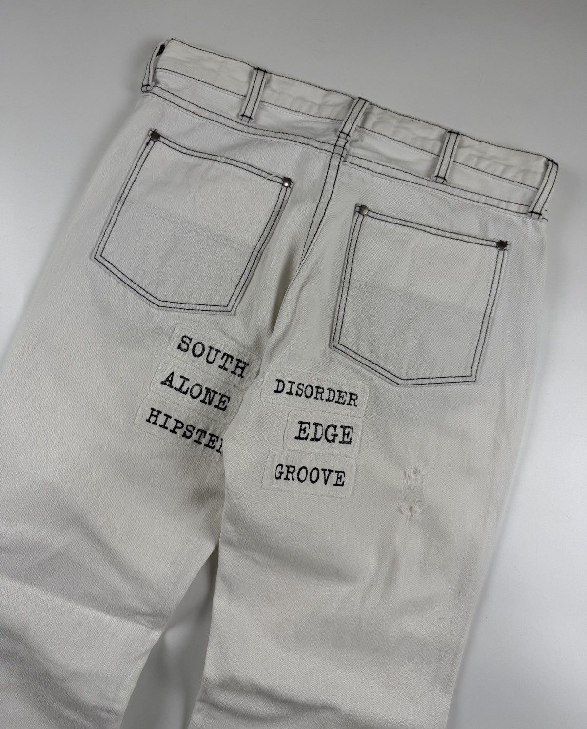 Number (N)ine Number (N)ine S/S’02 The Modern Age Patch Denim Jeans Size US 30 / EU 46 - 14 Thumbnail