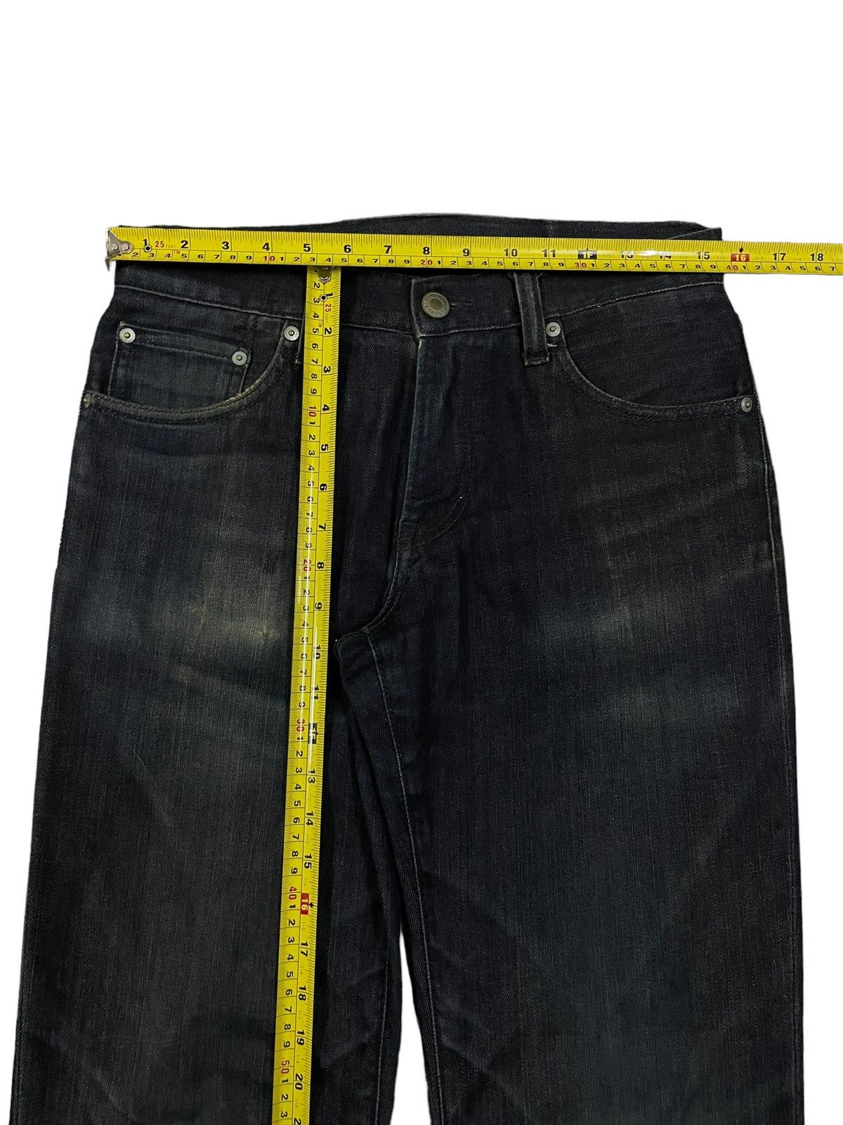 Jun Takahashi Japanese Denim Uniqlo Faded Wash Loose Straight Ripped Jeans Size US 31 - 14 Thumbnail