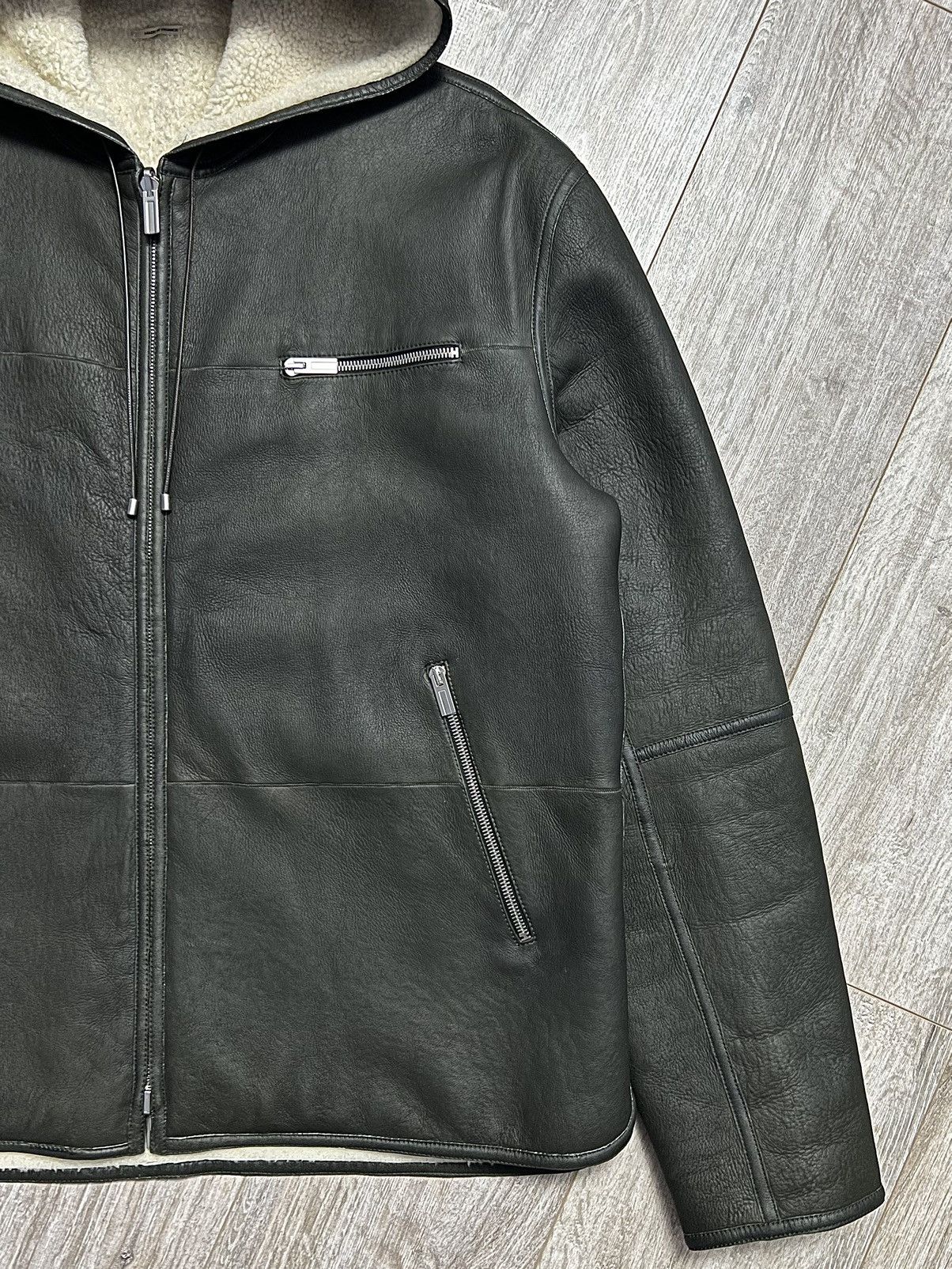 Hermes HERMES Jacket Leather Reversible Lambskin Sheepskin Shearlin Size US XL / EU 56 / 4 - 10 Thumbnail