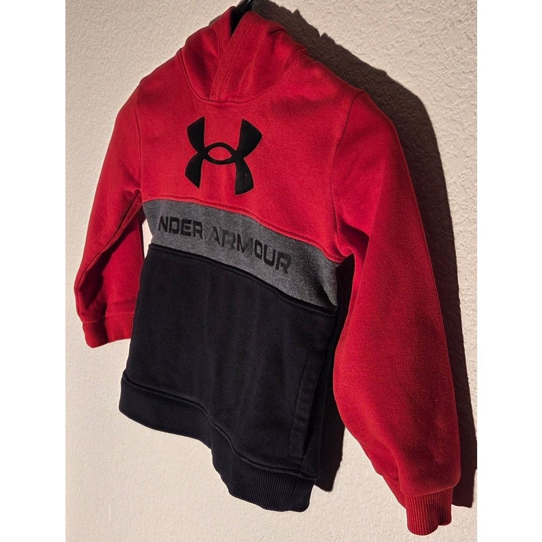 Under Armour Under Armour Red and Black Pullover Hoodie - Kids 3T Size XXS / US 00 / IT 34 - 2 Thumbnail