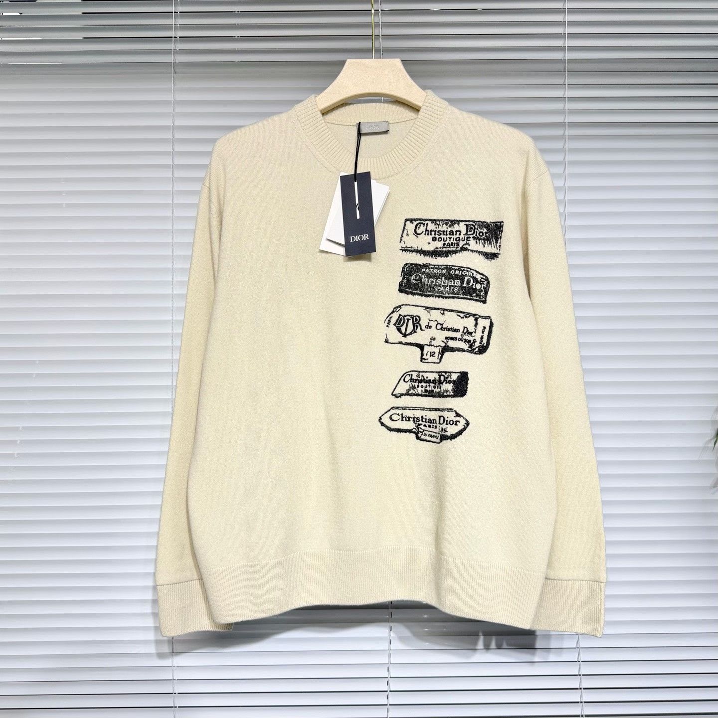 Dior Dior Knit Sweater with Embroidered Logo Size US L / EU 52-54 / 3 - 1 Thumbnail