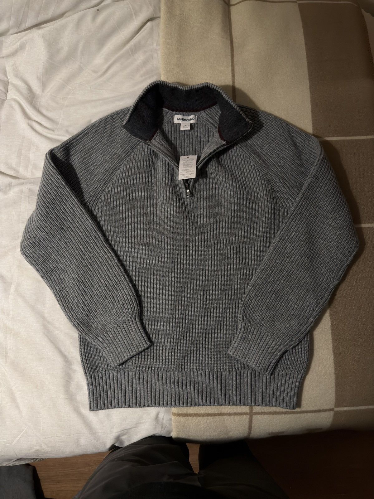 Lands' End Cotton Quarter Zip Size US XS / EU 42 / 0 - 1 Thumbnail