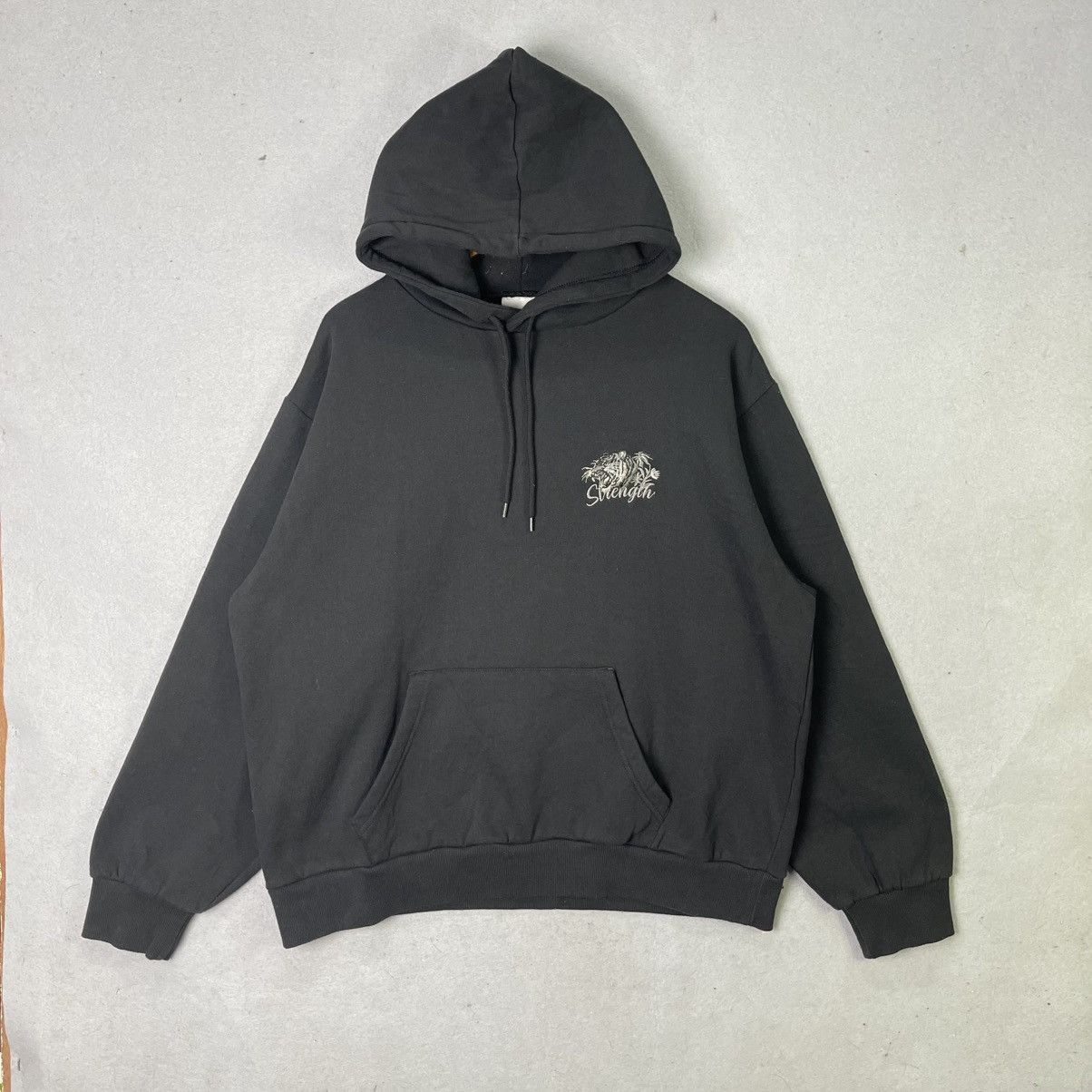 Japanese Brand Strength Tiger Embroidery Hoodie Black Japanese Streetwear Size US L / EU 52-54 / 3 - 3 Thumbnail