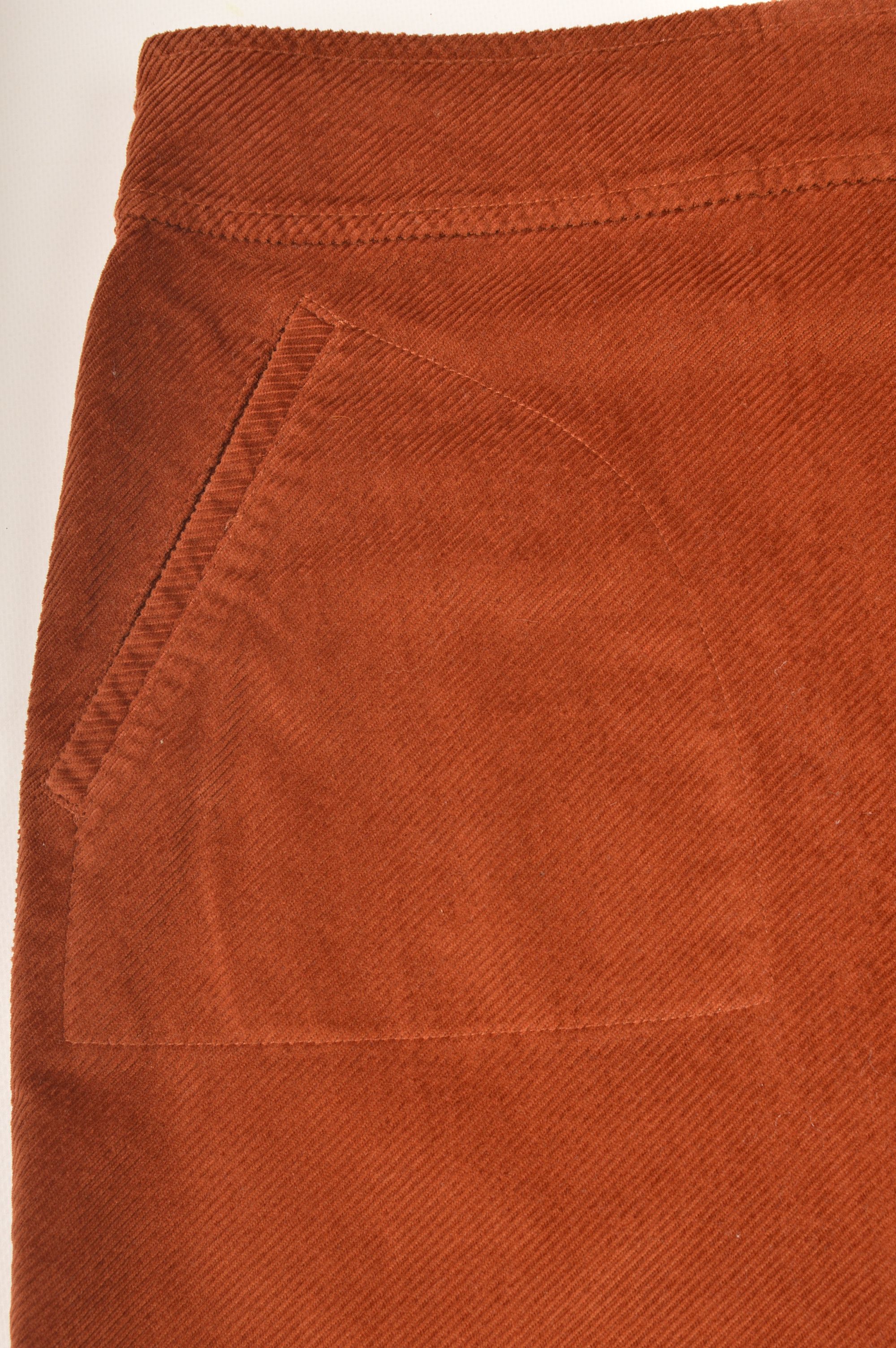 A.P.C. A.P.C Brown Corduroy Cord A-Line Mini Skirt Size 26" / US 2 / IT 38 - 2 Thumbnail