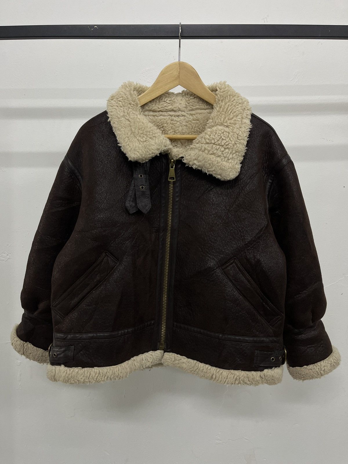 Buzz Rickson's Vintage B3 Shearling Military Faux Leather Jacket Size US M / EU 48-50 / 2 - 2 Thumbnail