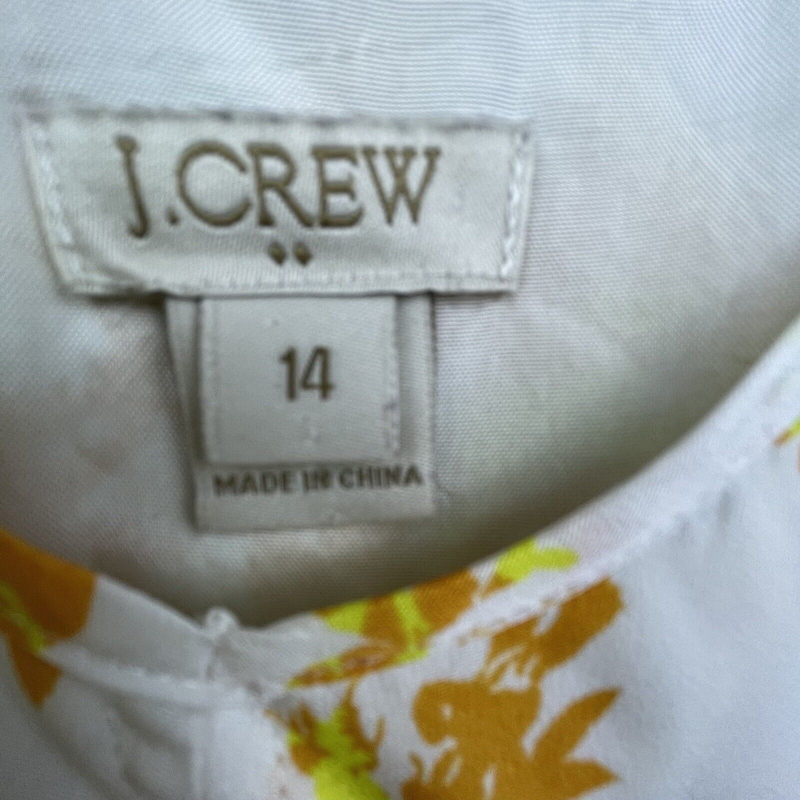 J.Crew J Crew Dress 14 Yellow Flowers Summer Lightweight Spring Size XL / US 12-14 / IT 48-50 - 3 Thumbnail