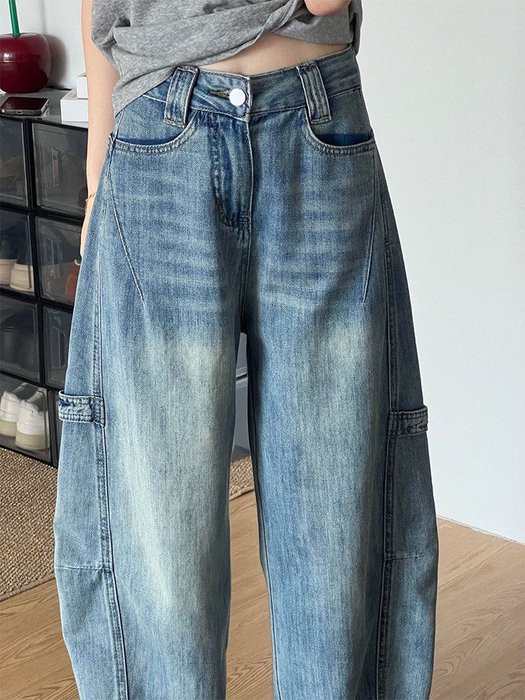Japanese Brand Men's high waist street light blue scimitar jeans Size US 32 / EU 48 - 3 Thumbnail