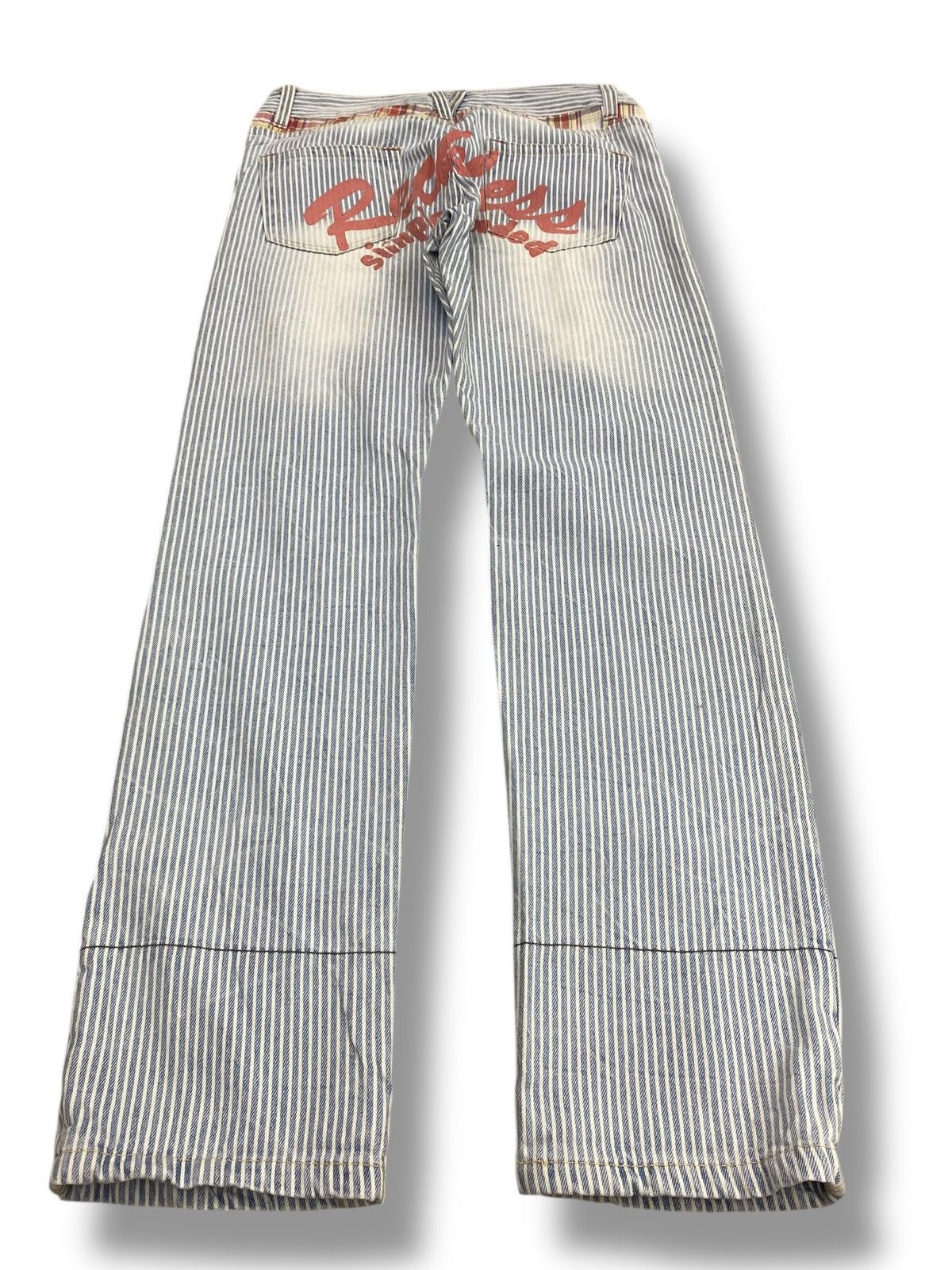 Other Japanese Brand Stripe Distressed Style Loose Jeans Size US 30 / EU 46 - 3 Thumbnail