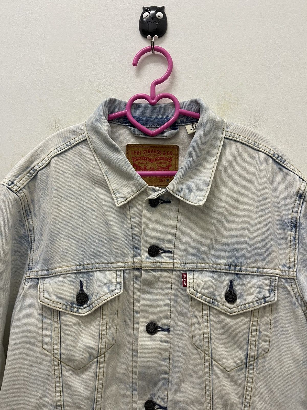 Levi's Rare LEVI’S Acid Wash Denim Trucker Jacket Size US M / EU 48-50 / 2 - 3 Thumbnail