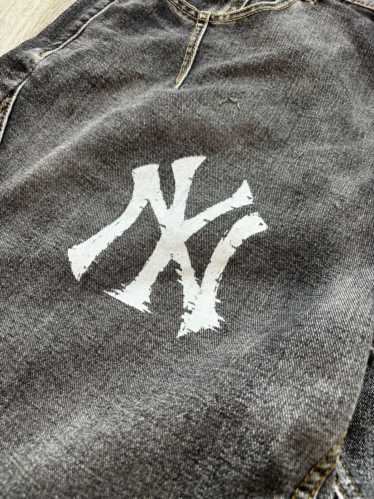 New York Yankees Y2k New York Yankees Parachute Vintage Baggy Jeans Custom Size US 34 / EU 50 - 5 Thumbnail