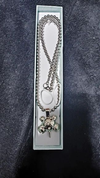 Jewelry Stainless Steel Round Bead Chain Quadangle Ball Necklace Size ONE SIZE - 3 Thumbnail