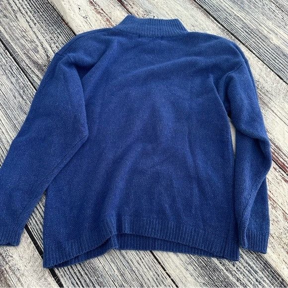 Vintage Vintage Dana Scott Silk Knit Beaded Bow Mock Neck Blue Sweat Size M / US 6-8 / IT 42-44 - 4 Thumbnail