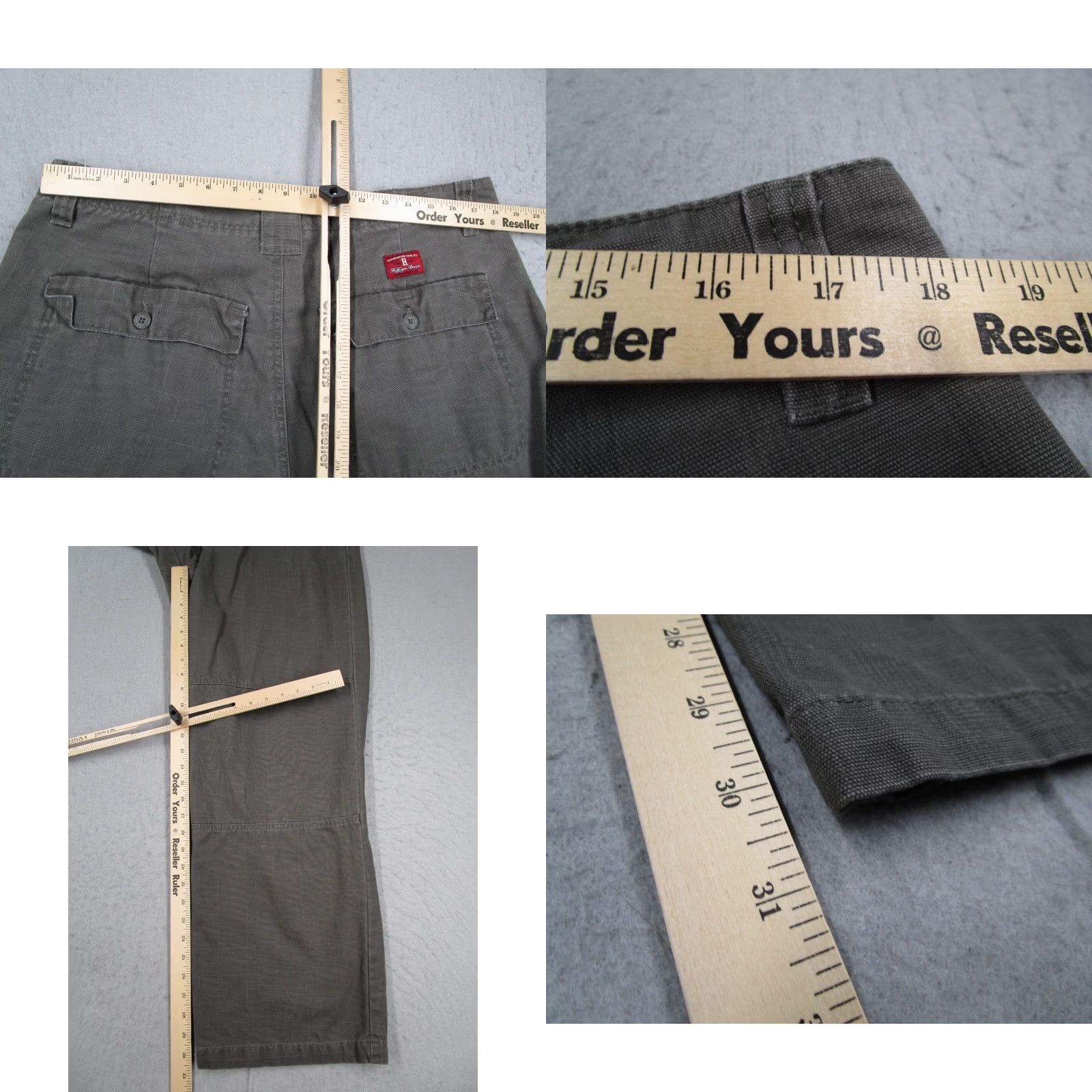 Tommy Hilfiger VINTAGE Tommy Hilfiger Pants Mens 36 Gray Check Flat Front 90s City Retro Sports Casual Chino Pant Men Regular 36 Gray Size US 36 / EU 52 - 8 Thumbnail