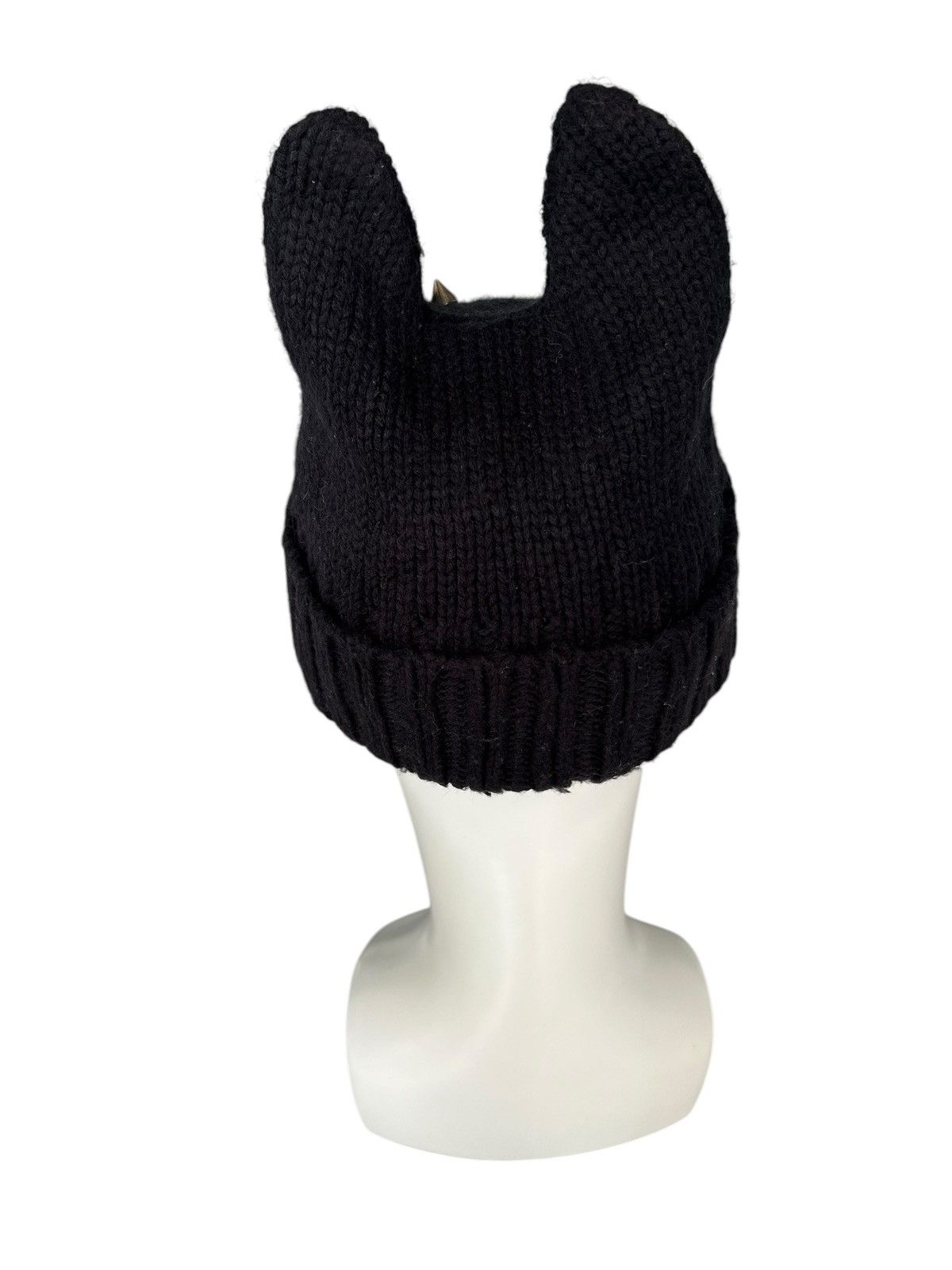 Japanese Brand × Kapital × Vintage DEVIL HORN PUNK STUDDED Knitt Beanie Hats ☠️☠️ Size ONE SIZE - 3 Thumbnail