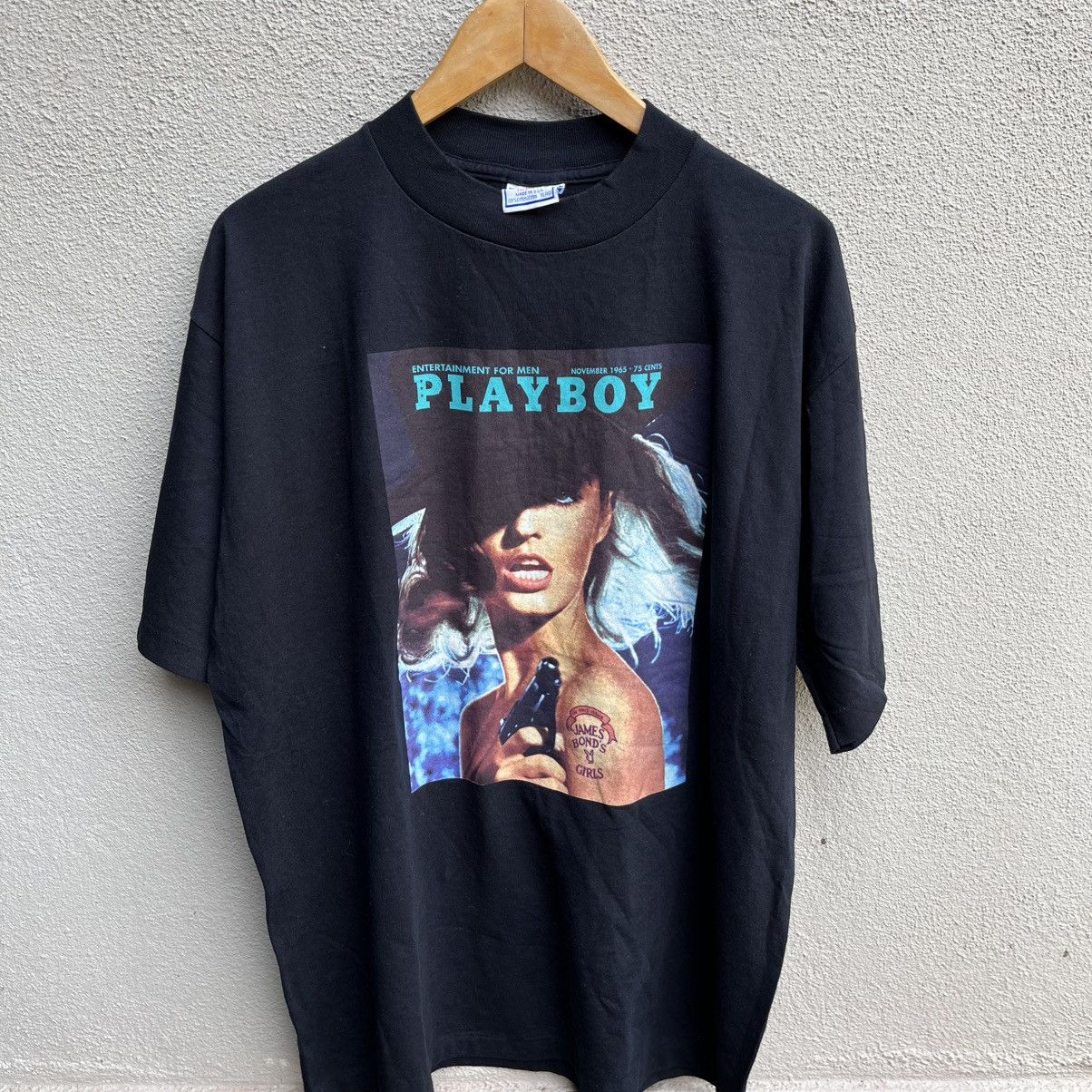 Playboy Vintage 90s PLAYBOY Beth Hyatt photo tee magazine cover Size US XL / EU 56 / 4 - 2 Thumbnail