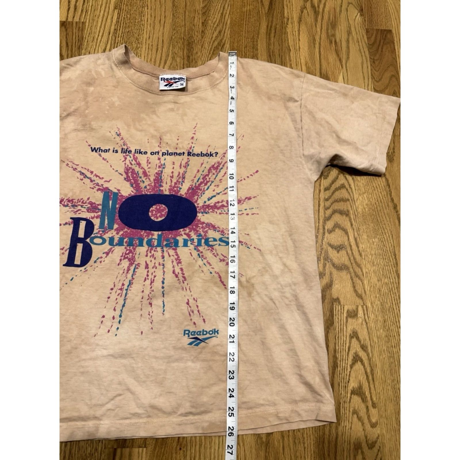 Reebok VINTAGE Reebok Planet No Boundaries Shirt Medium 90s Vtg T Size US M / EU 48-50 / 2 - 8 Thumbnail