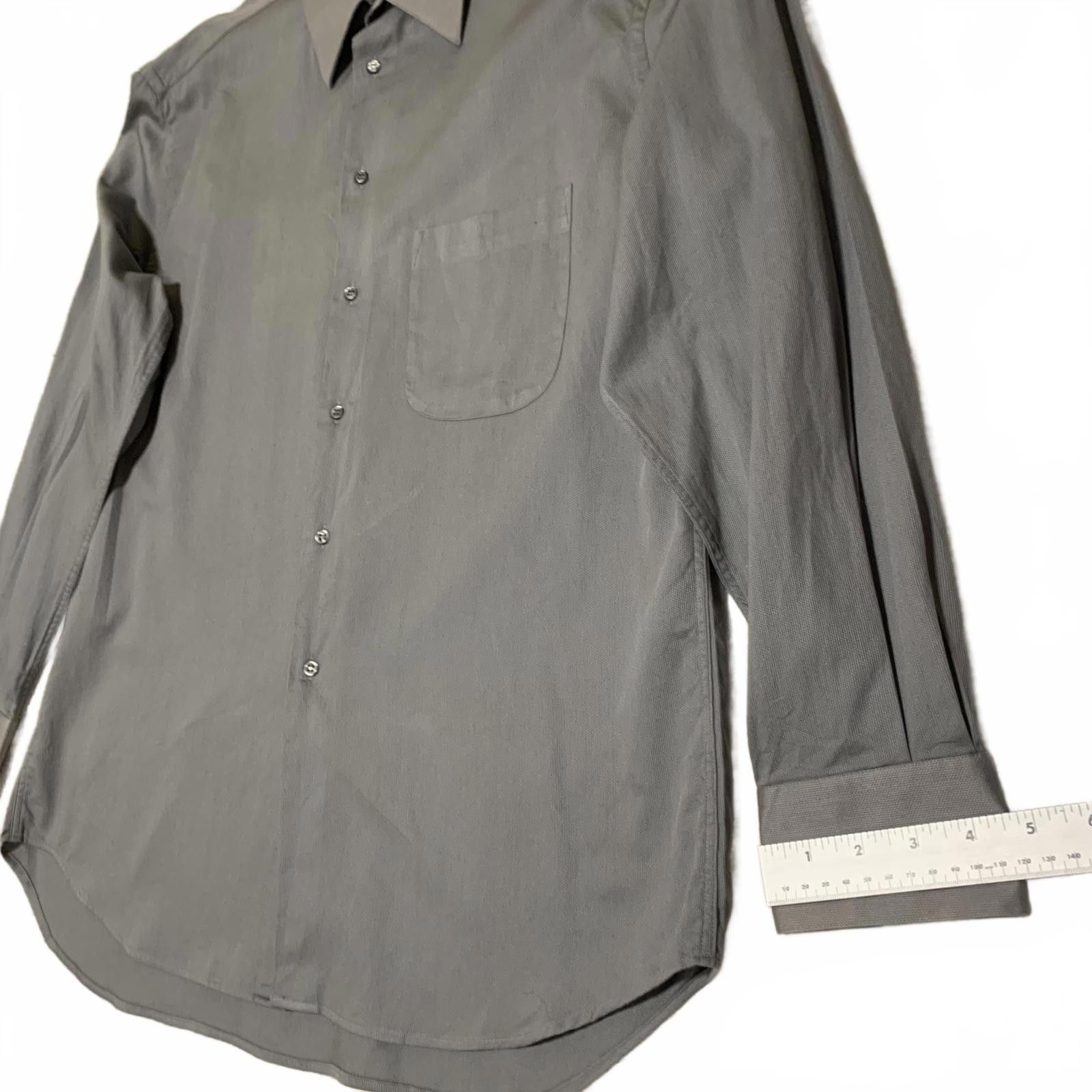 Other Marcello Toscani Men's 17.5 Gray Long Sleeve Dress Shirt Size US M / EU 48-50 / 2 - 12 Thumbnail