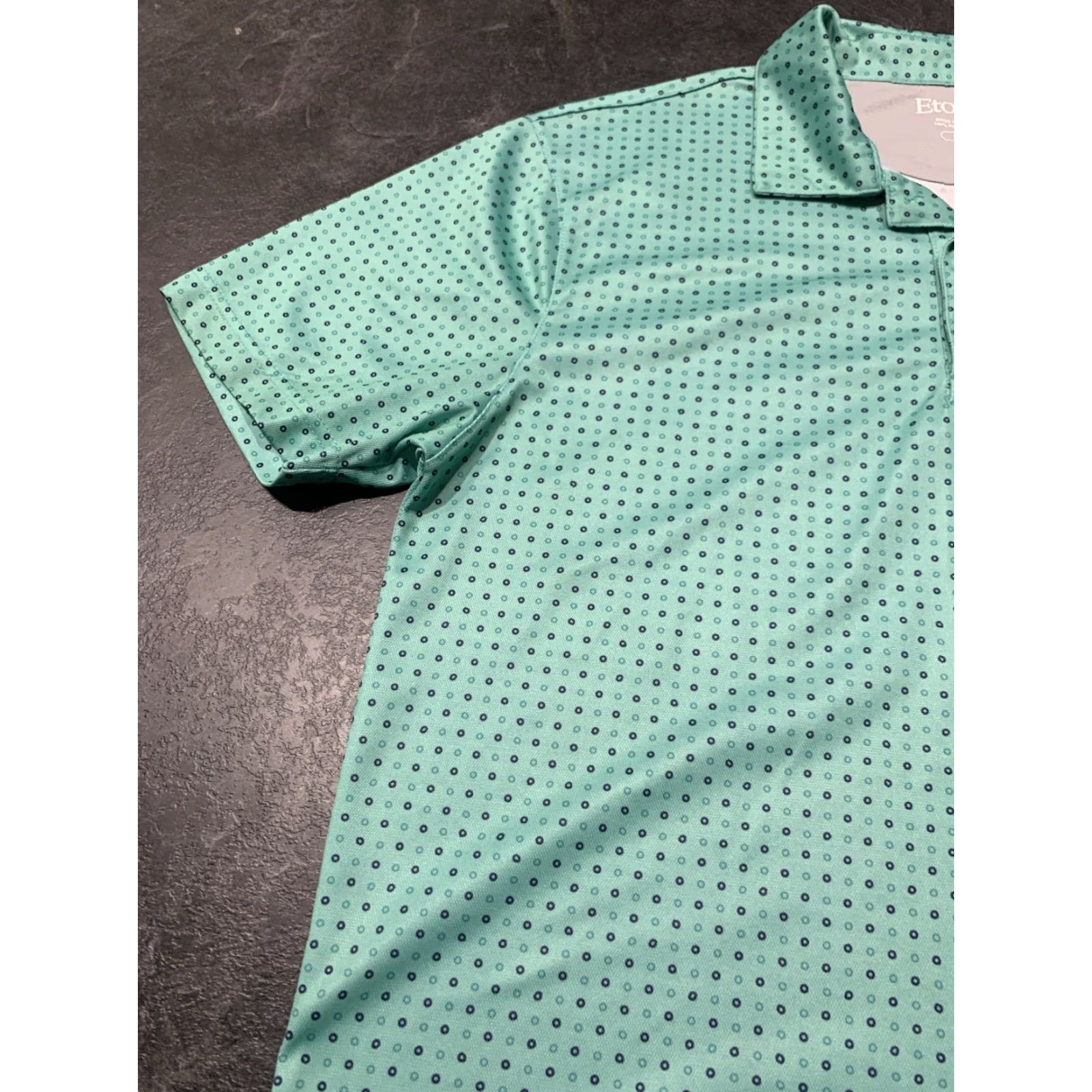 Vintage Etonic Golf Theme Performance Model Etonic Polo Shirt | Green Polyester Spandex Logo Collared Short Sleeve Regular Fit Men Polo Shirt Golf Size US M / EU 48-50 / 2 - 5 Thumbnail