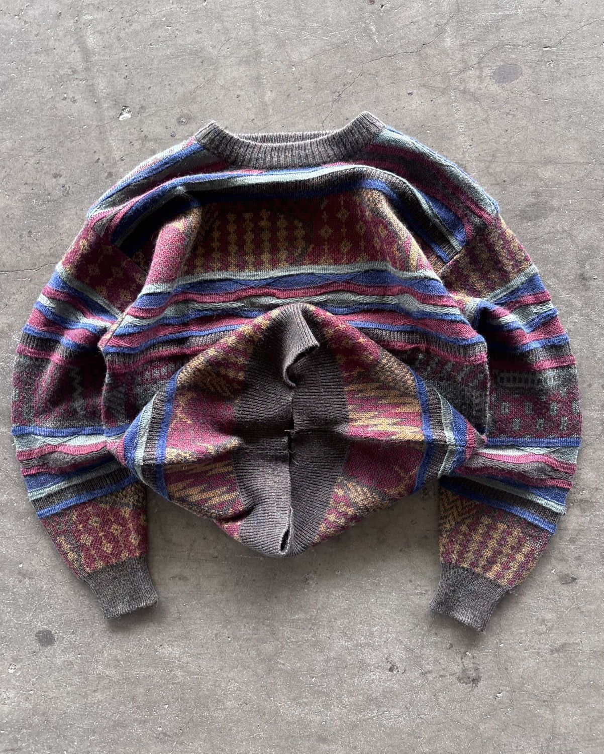 Vintage 90s Ravello 3D Knitted Swewtshirt Size US L / EU 52-54 / 3 - 4 Thumbnail