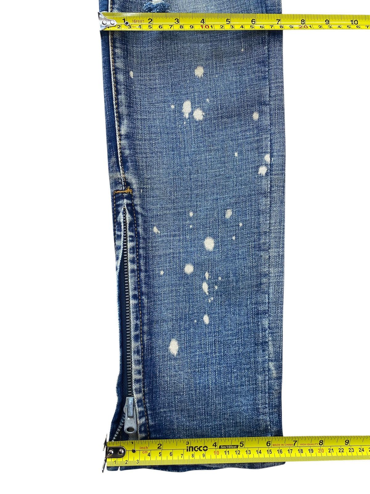 MNML Mnml Ripped Paint Splatter Style Skinny Leg Jeans Size US 34 / EU 50 - 9 Thumbnail