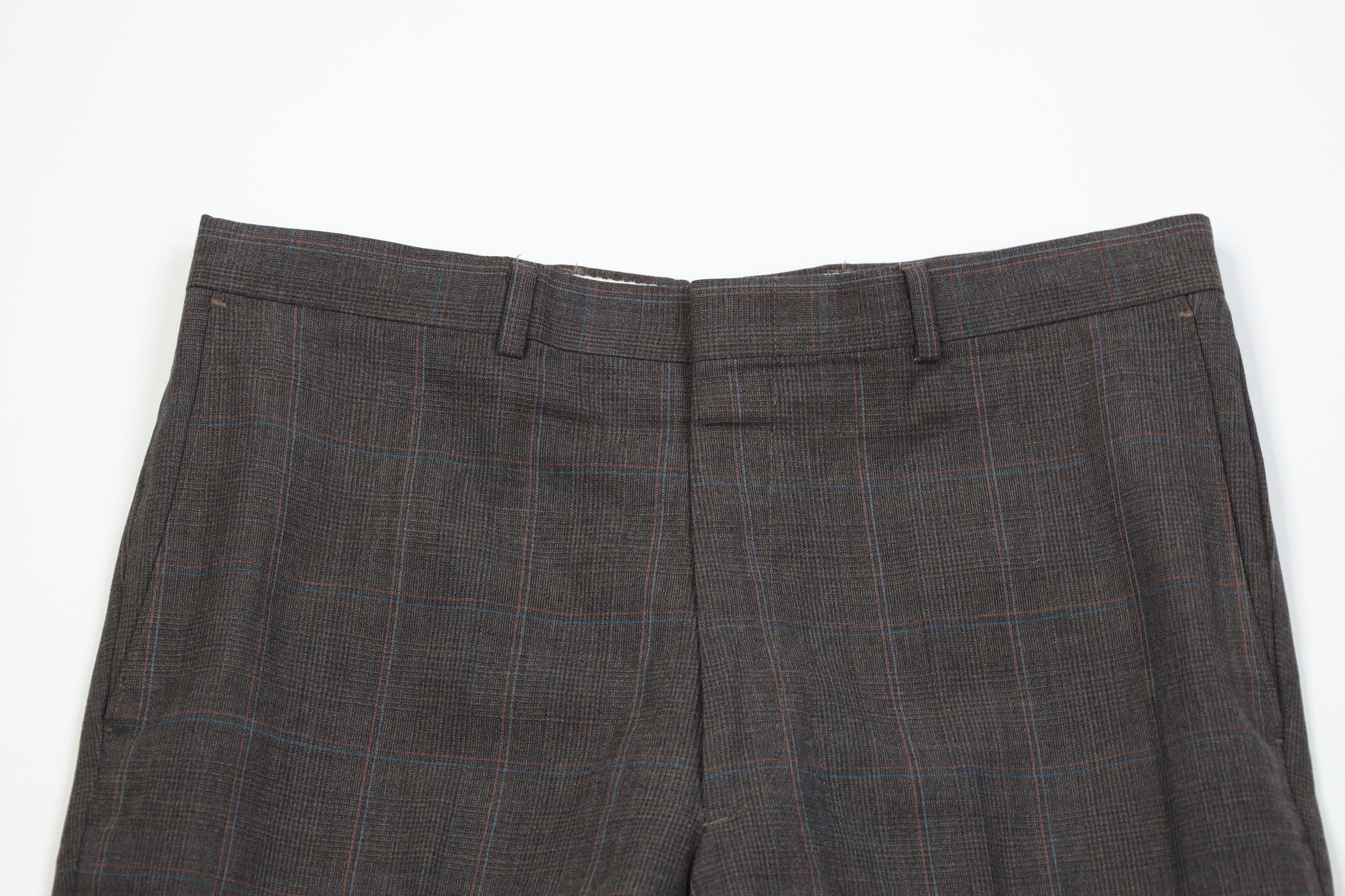 Vintage Vintage 70s Streetwear Flared Wide Leg Chino Pants Plaid USA Size US 34 / EU 50 - 2 Thumbnail