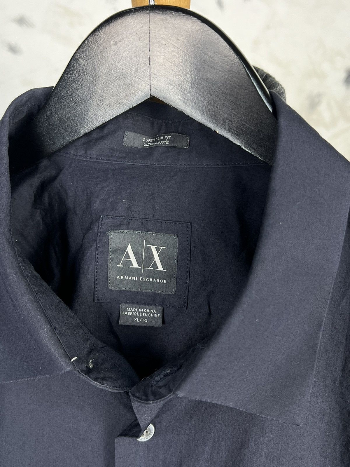 Armani Armani Exchange A|X Navy Long Sleeve Shirt Size L- XL Size US XL / EU 56 / 4 - 5 Thumbnail