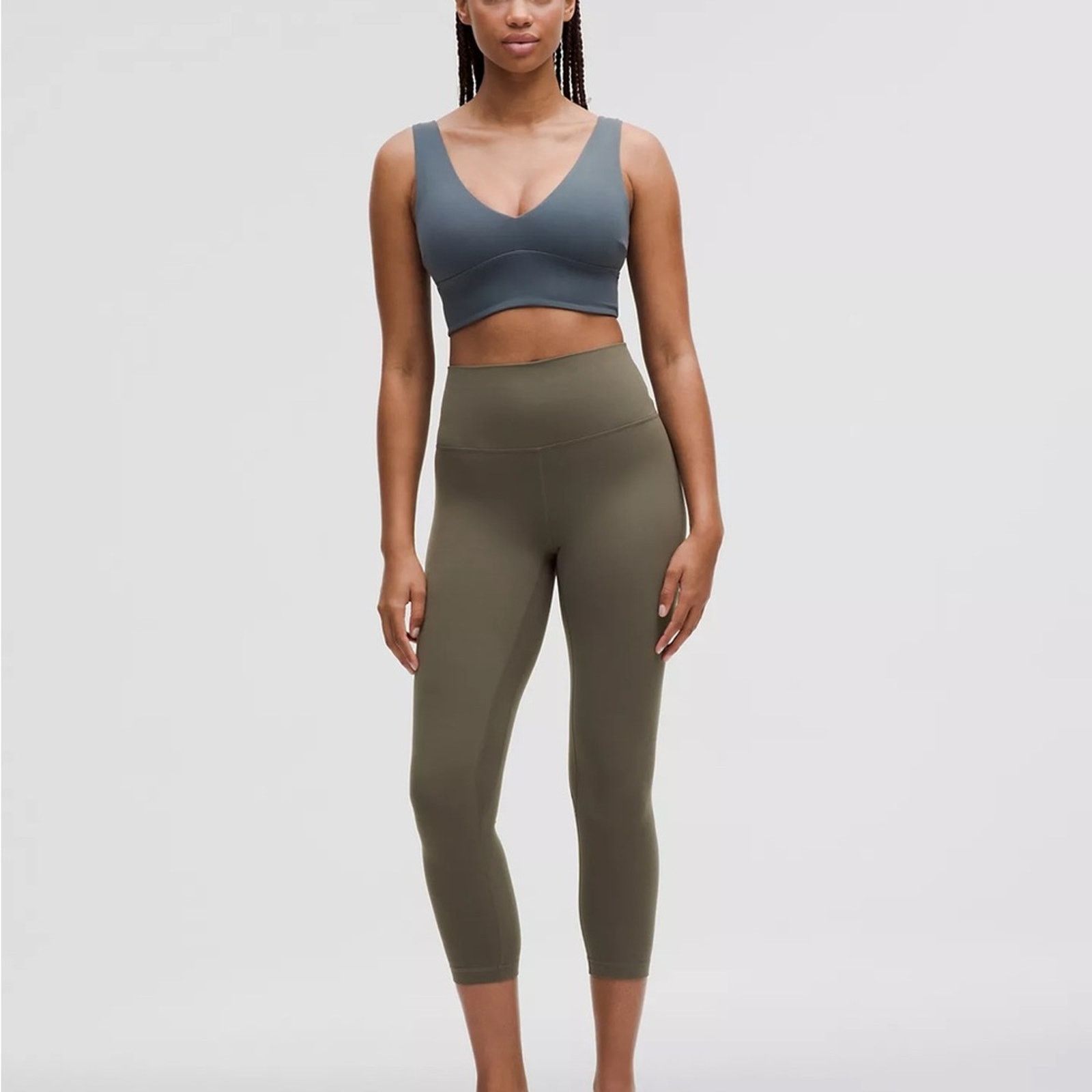 Lululemon Lululemon Align High Rise Crop Leggings Women’s 2 Olive Size 26" / US 2 / IT 38 - 1 Thumbnail