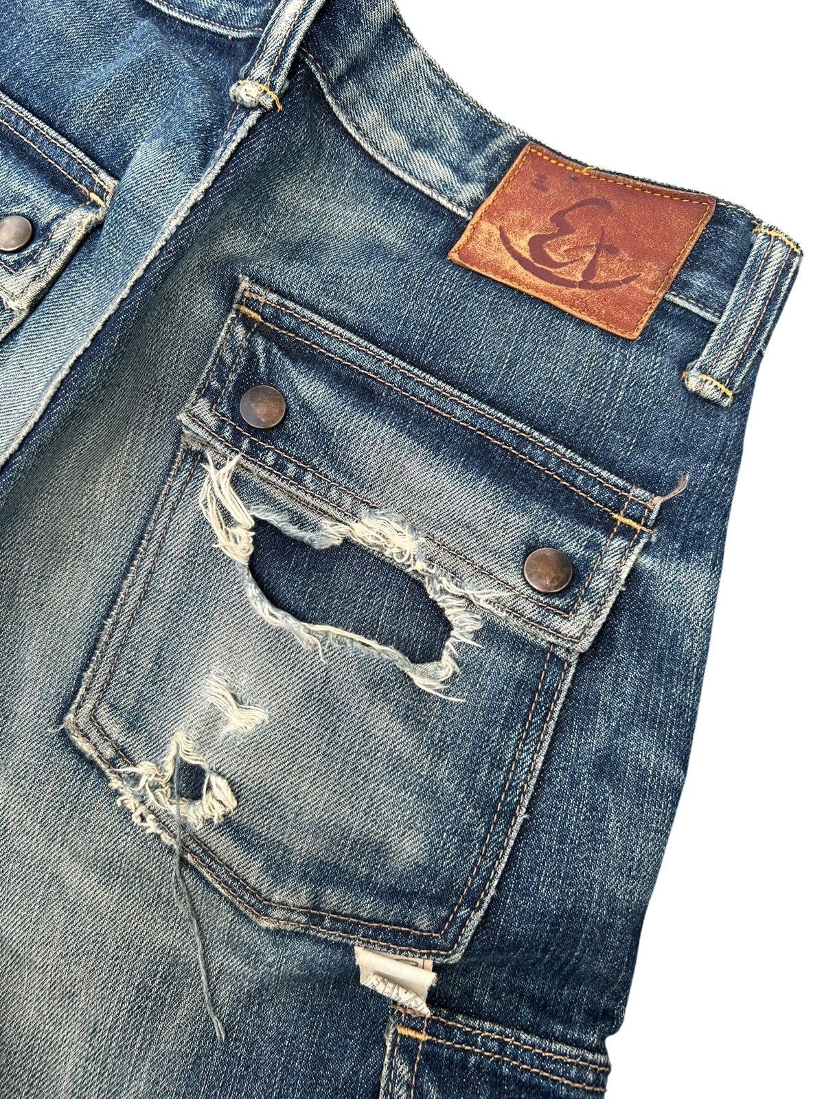 Kapital Vintage ETERNAL Selvedge Distressed Denim Jeans Size US 30 / EU 46 - 16 Thumbnail