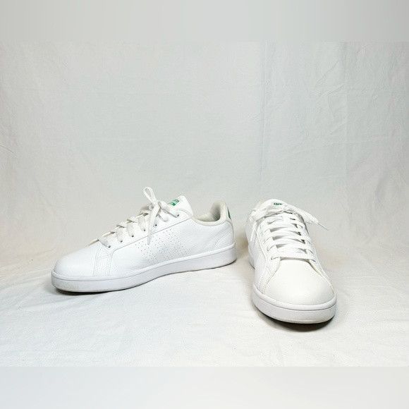 Adidas Adidas Advantage 2.0 Mens White Leather Cloudfoam Sneakers Size US 13 / EU 46 - 2 Thumbnail