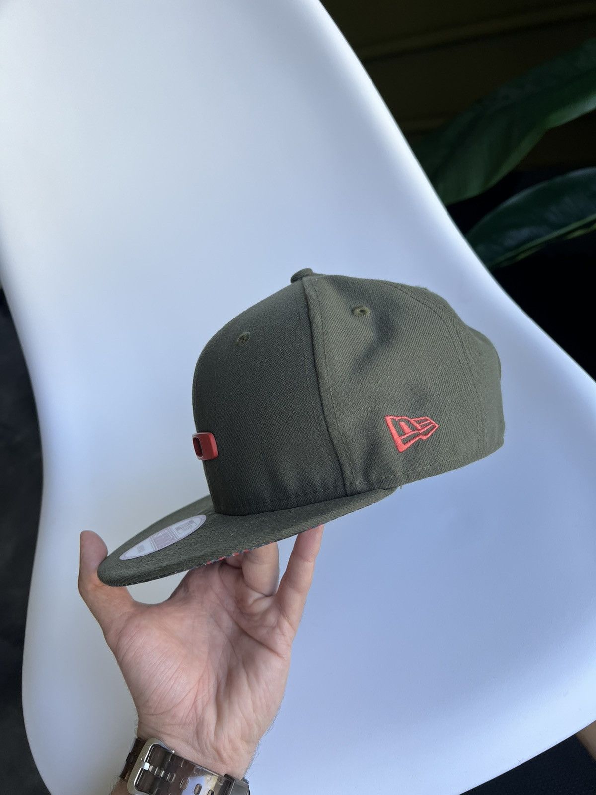 New Era × Oakley Oakley x New Era 9Fifty Snapback Hat Khaki Red 3D Logo Size ONE SIZE - 11 Thumbnail